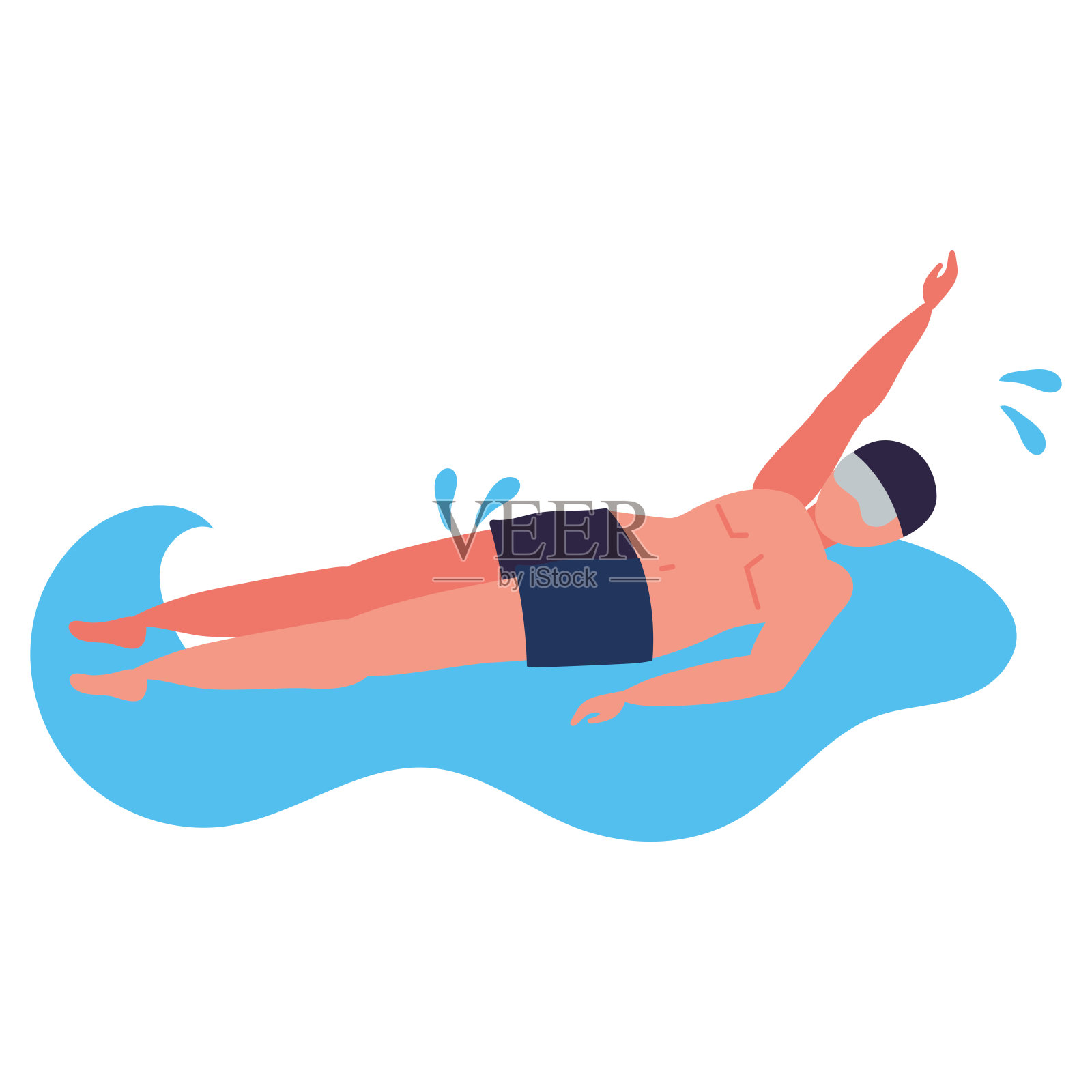 世界游泳锦标赛插画图片素材