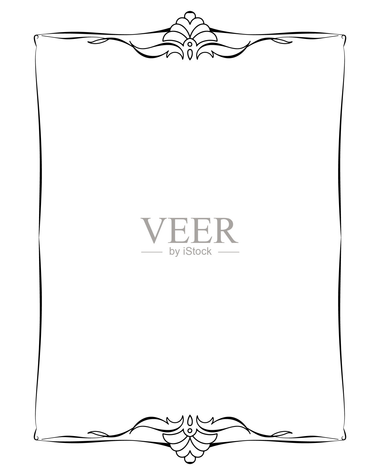 矢量帧黑色在一个白色的背景插画图片素材