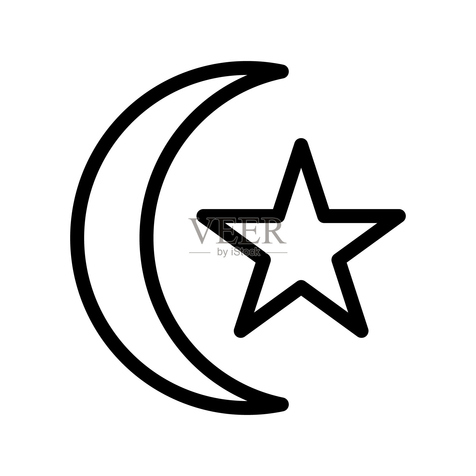 伊斯兰教的色彩概念。宗教孤立的因素。插画图片素材