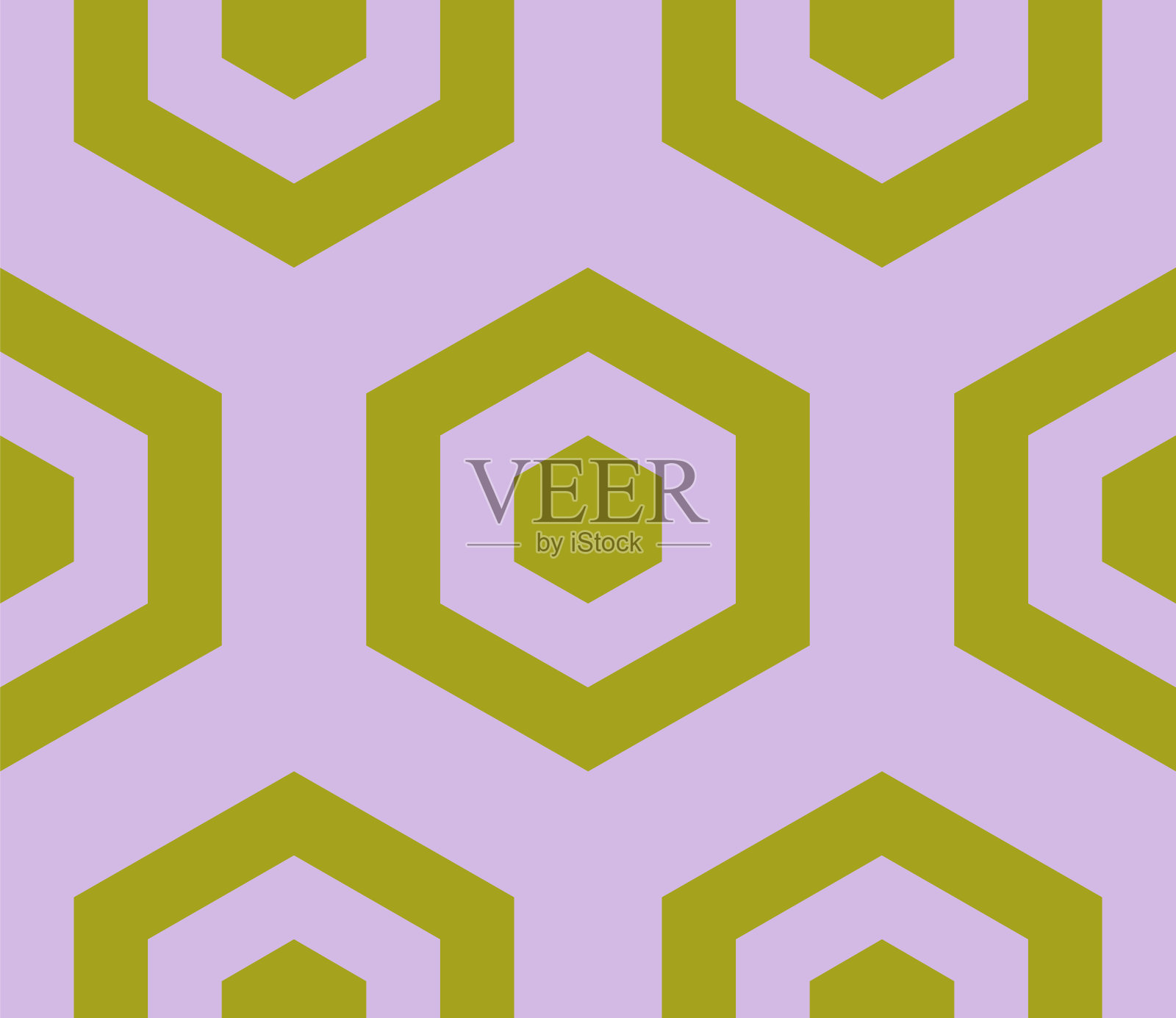 抽象幻想细线六边形，三角形几何无缝图案，瓷砖插画图片素材