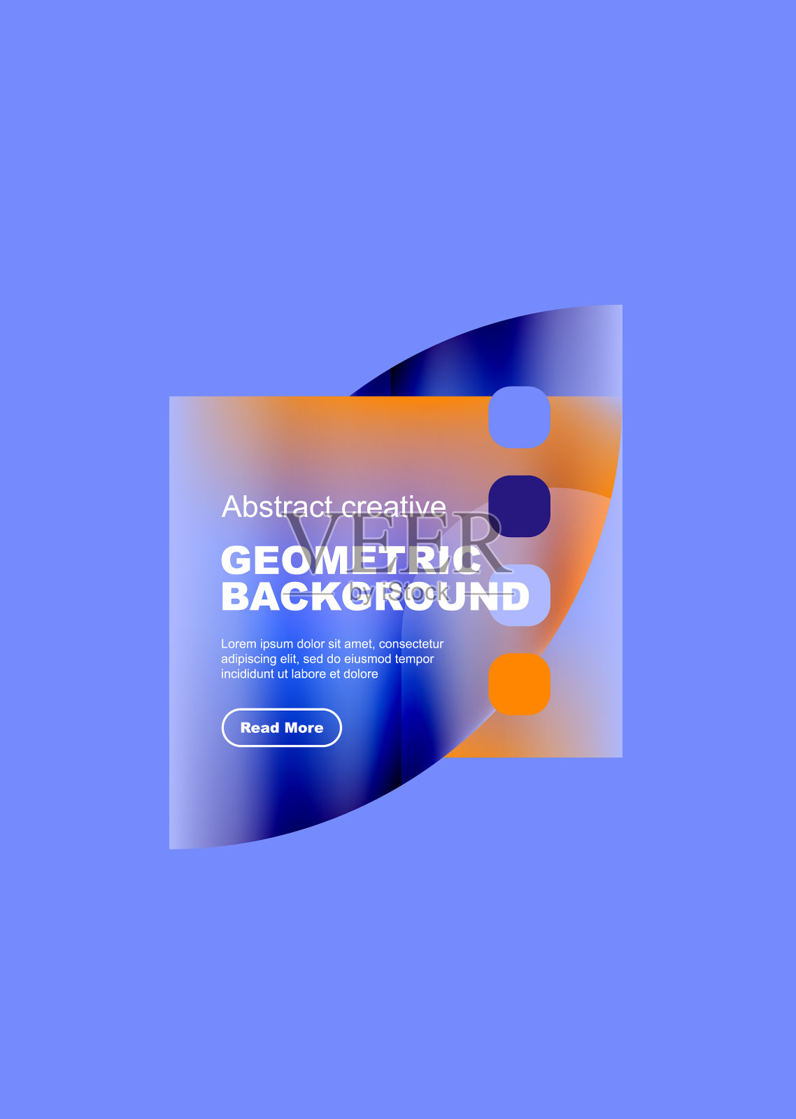 圆三角形和圆正方形组成插画图片素材