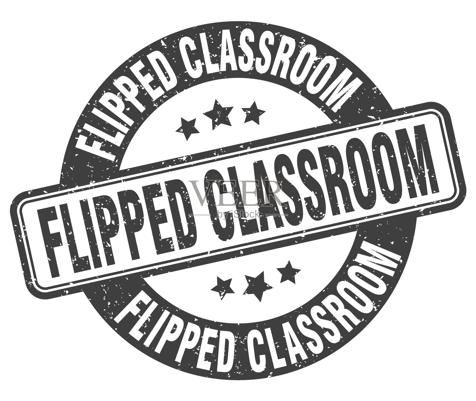 翻转教室邮票翻转教室标签插画图片素材