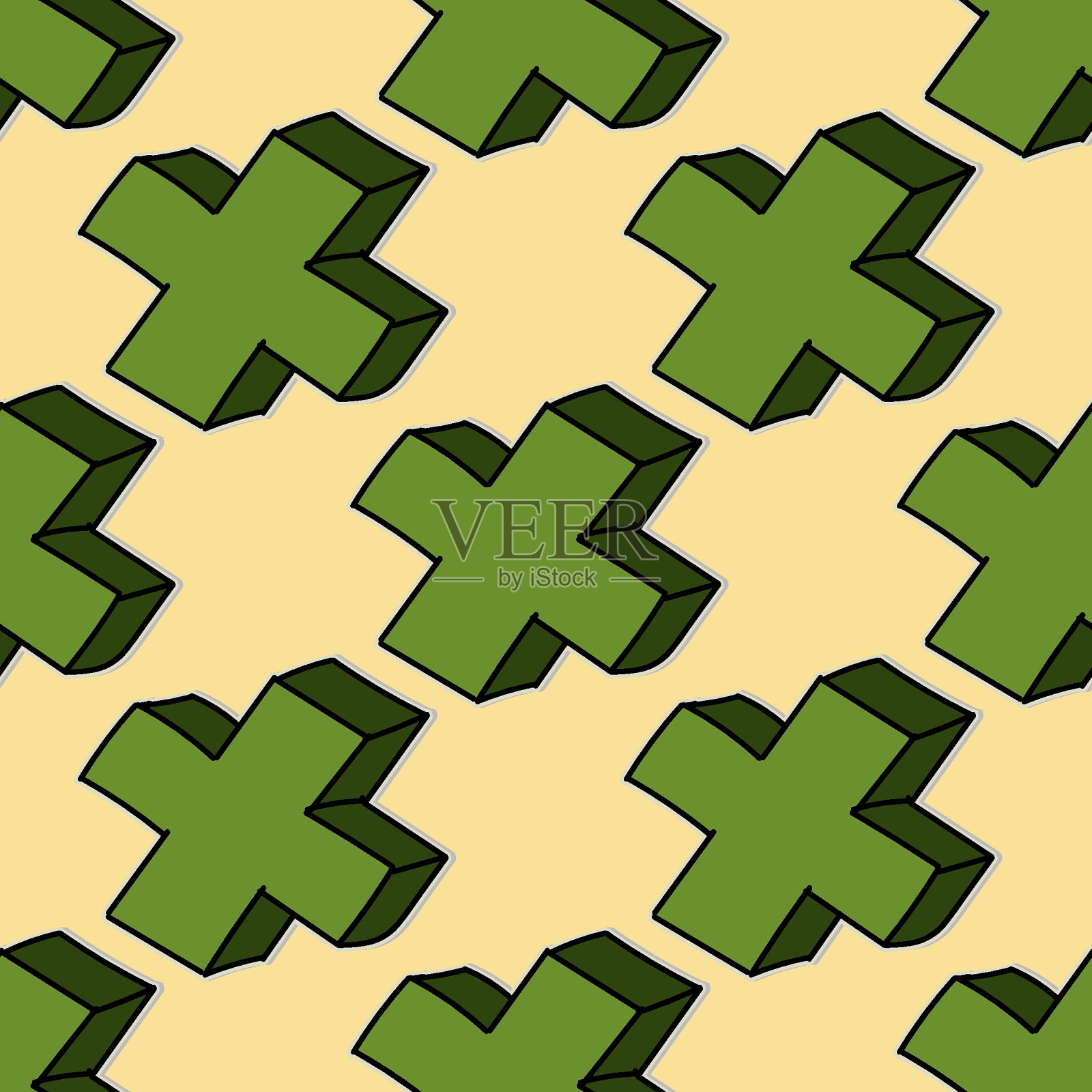 无缝抽象图案印刷在包装纸，海报，名片，传单插画图片素材