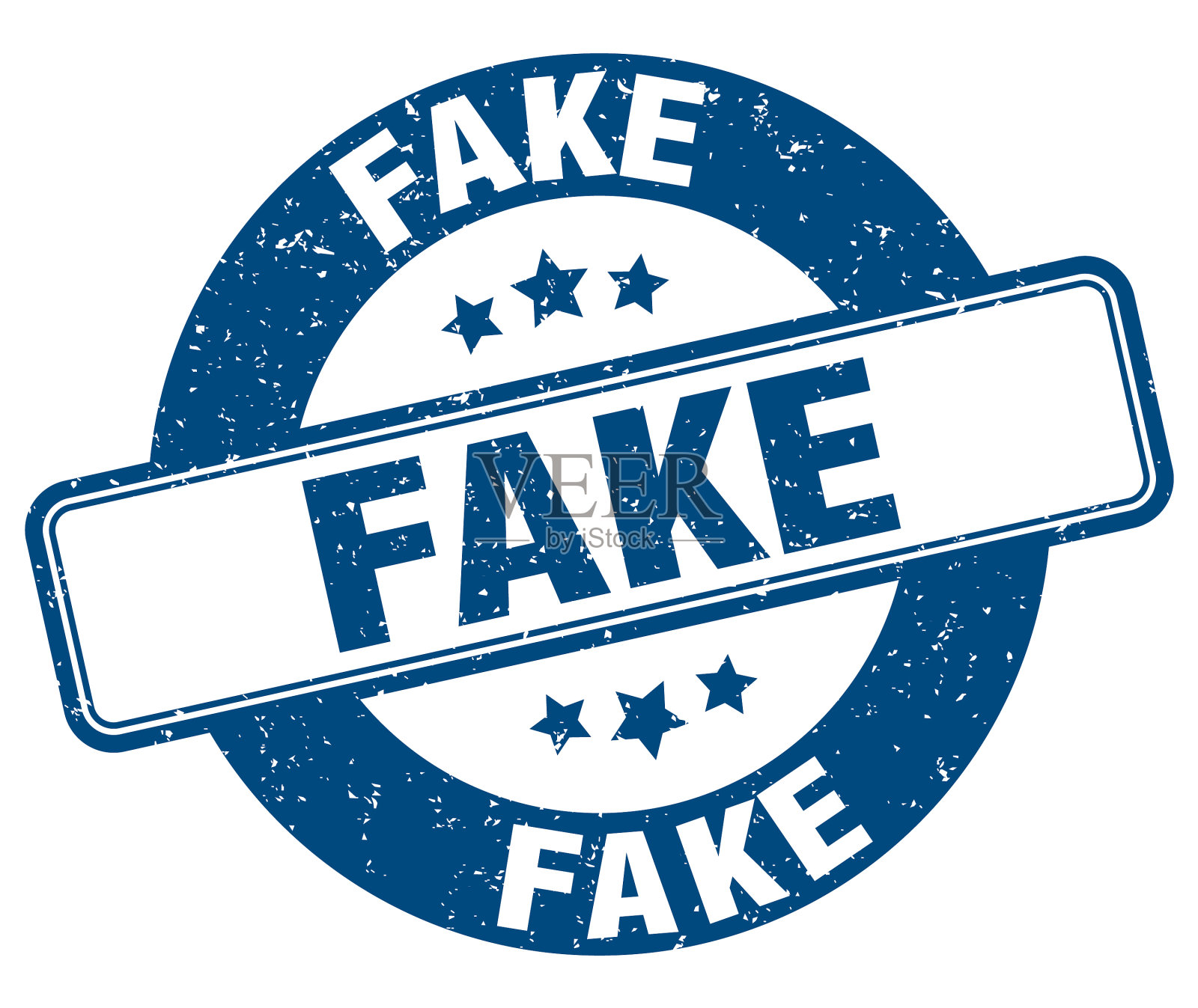 假邮票假标签圆形垃圾标志插画图片素材