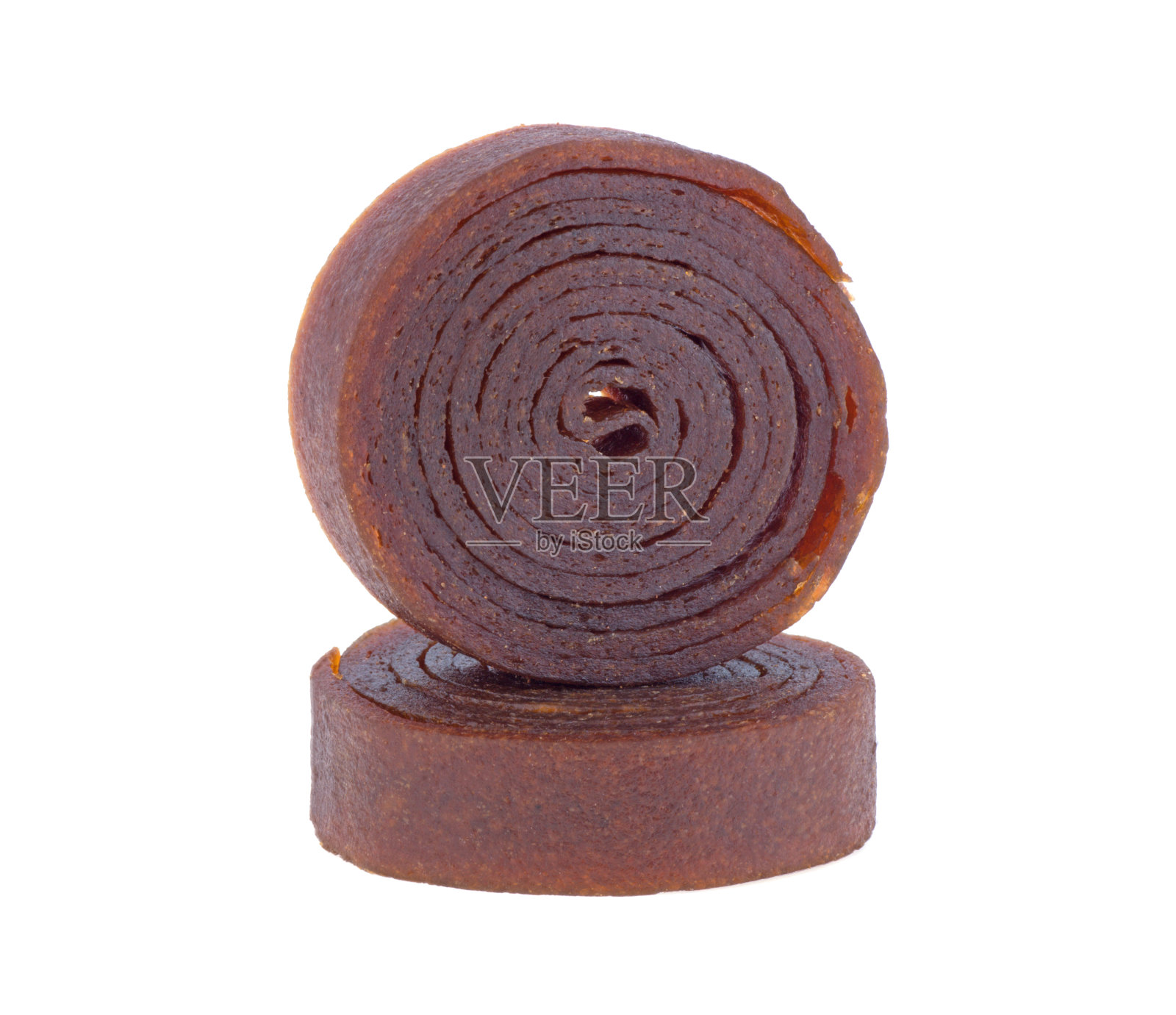 白色背景上孤立的甜果泥照片摄影图片