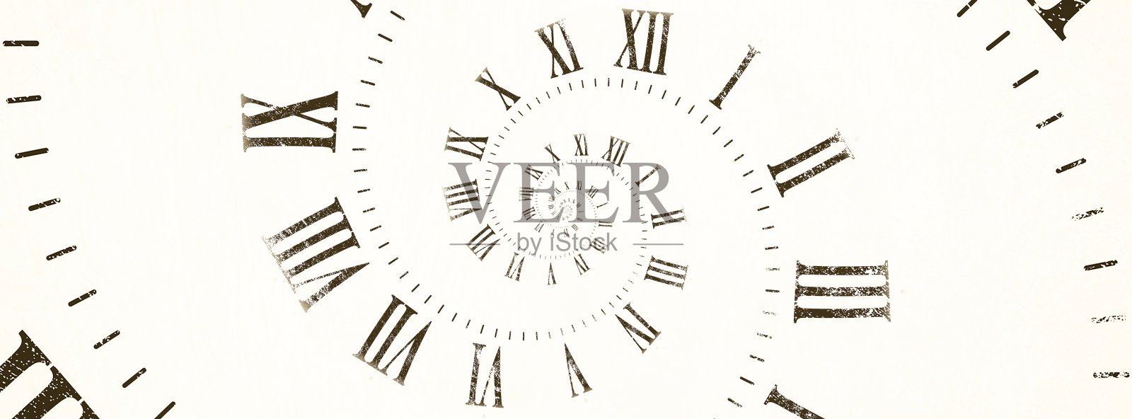 时间背景。催眠的概念，过去，未来。圆形螺旋形，锯齿形。照片摄影图片