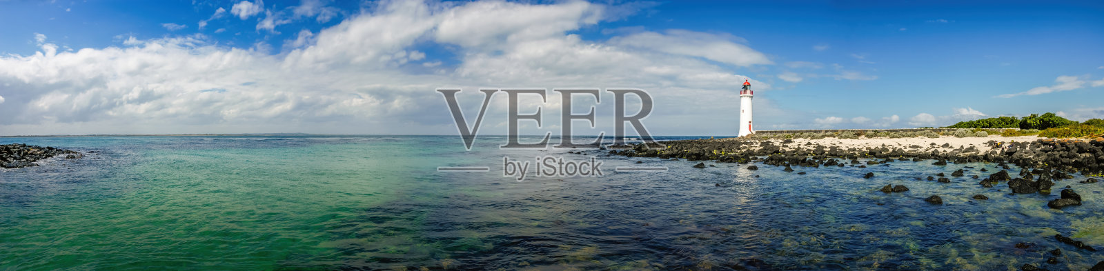 仙港灯塔，仙港，大洋路，维多利亚，澳大利亚照片摄影图片