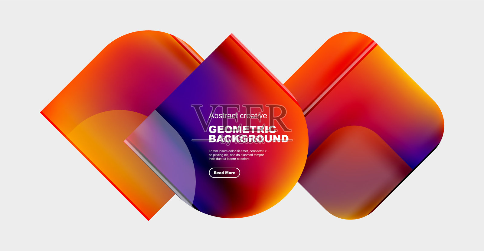 圆形方形几何抽象背景插画图片素材