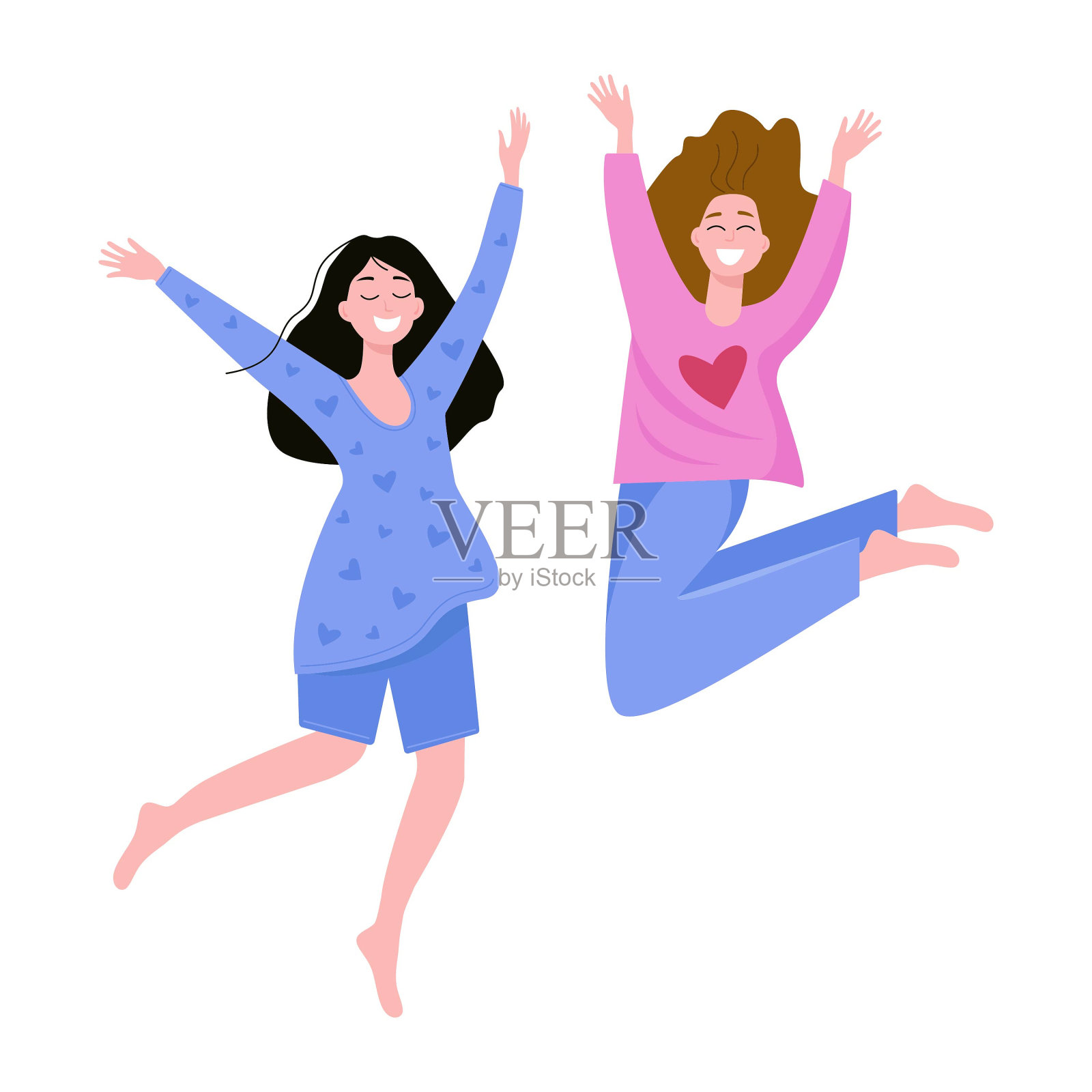 女朋友插画图片素材