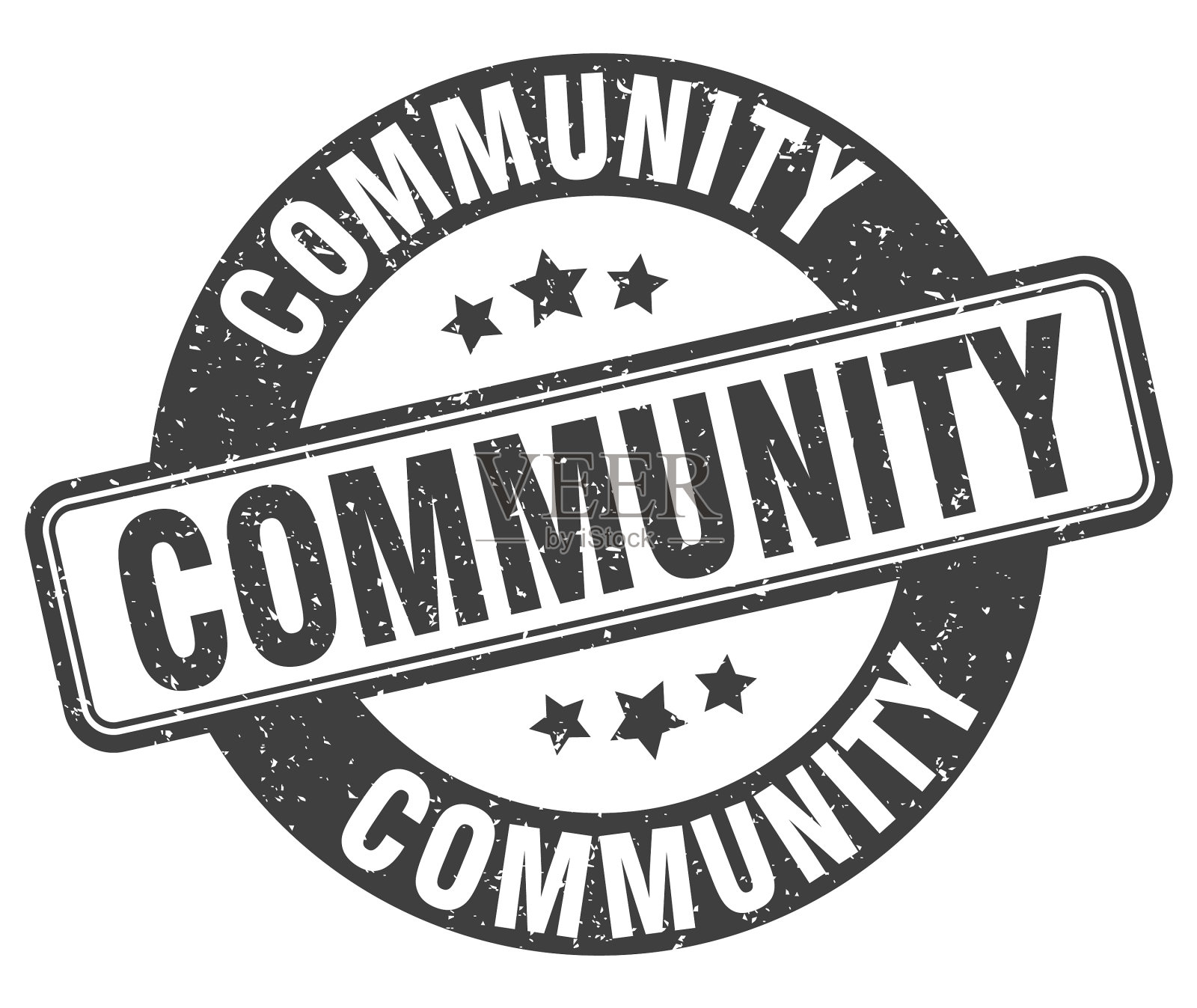 社区邮票社区标签圆形grunge标志插画图片素材