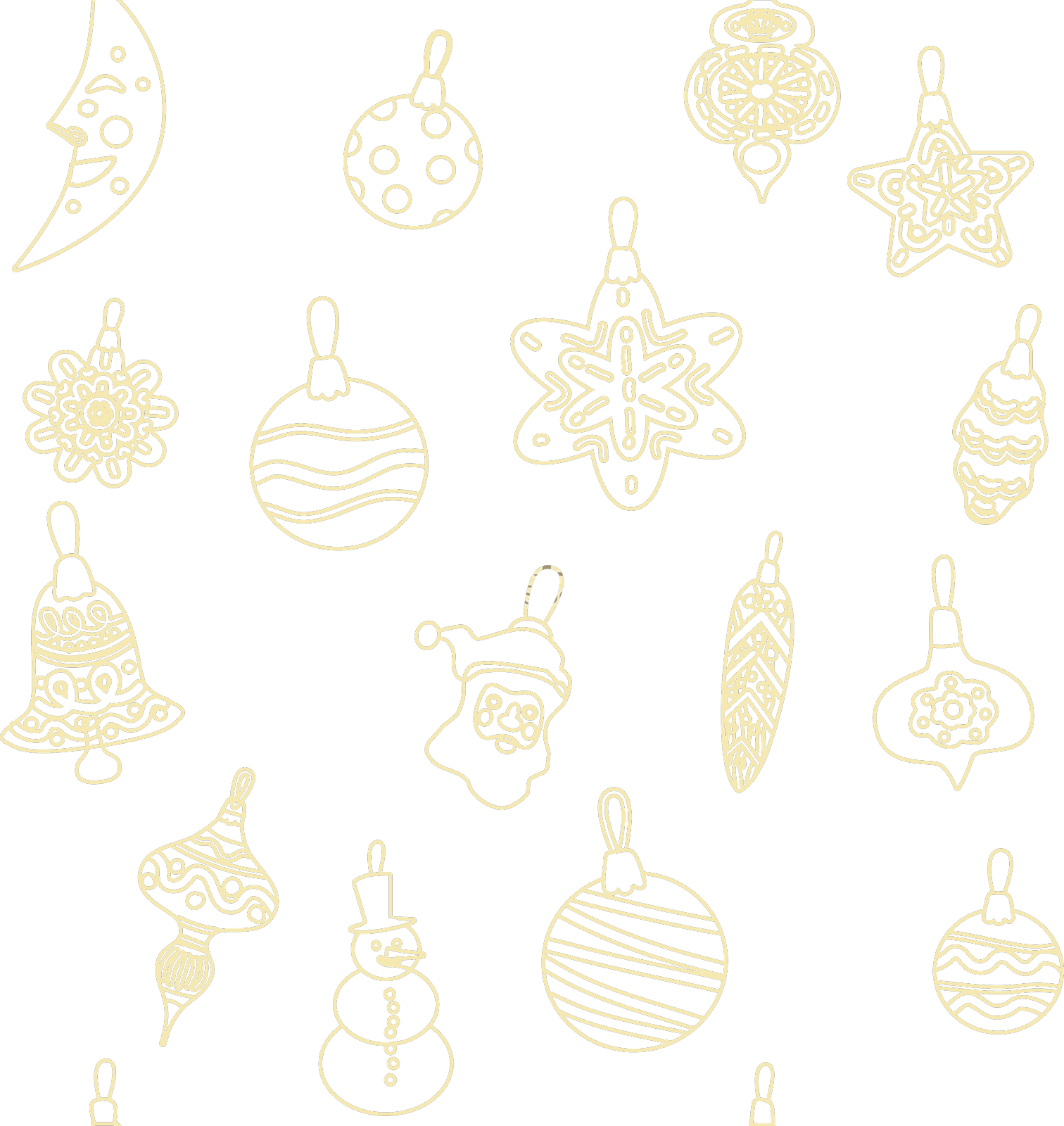 圣诞玩具无缝图案复古球设计元素图片