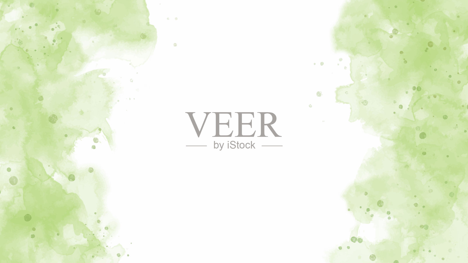 抽象绿色水彩背景插画图片素材