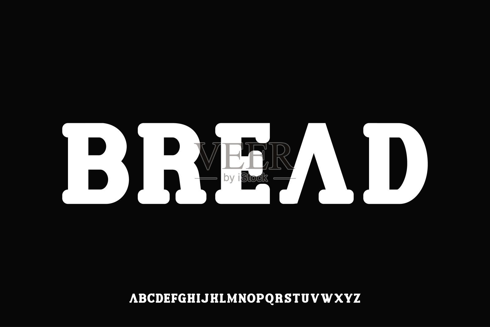 厚显示字体矢量设计适用于标题，杂志，海报，相册，封面等插画图片素材