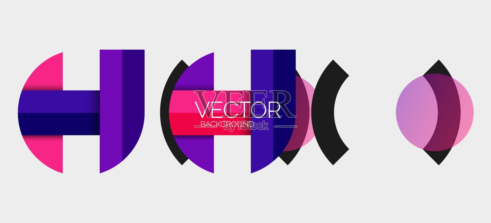 抽象背景几何最小圆插画图片素材