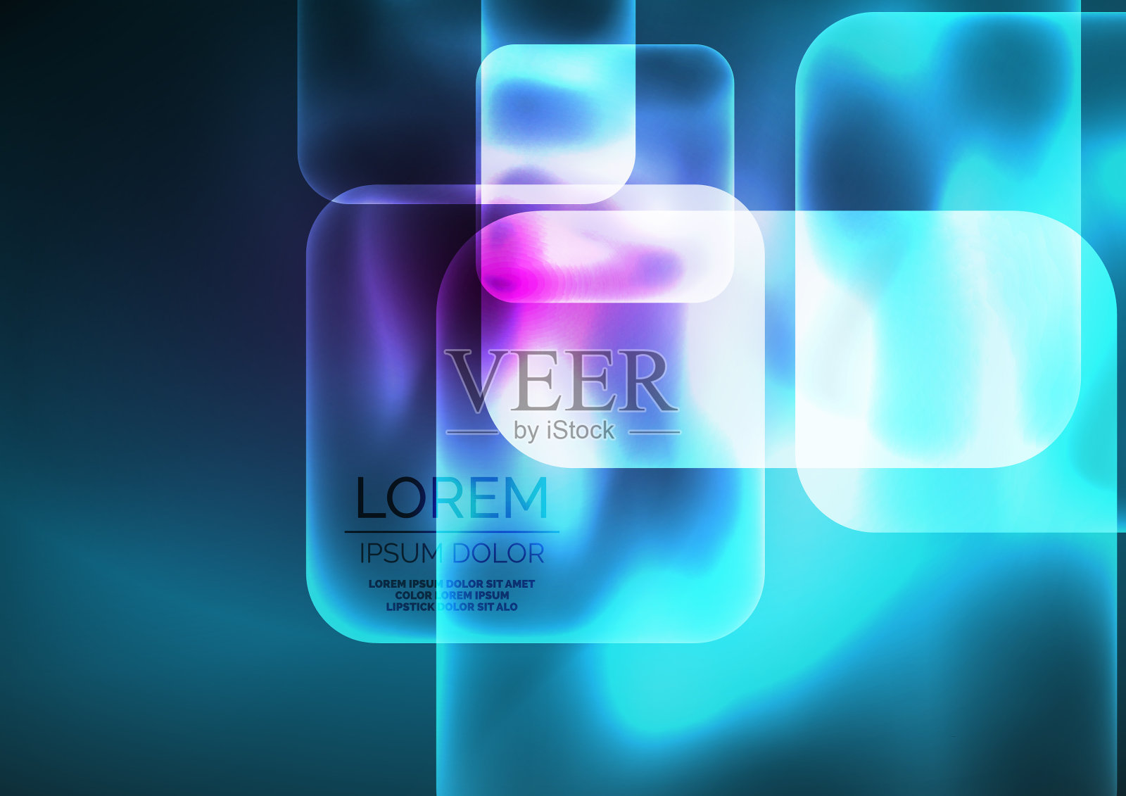 时髦的方形模糊颜色抽象背景插画图片素材