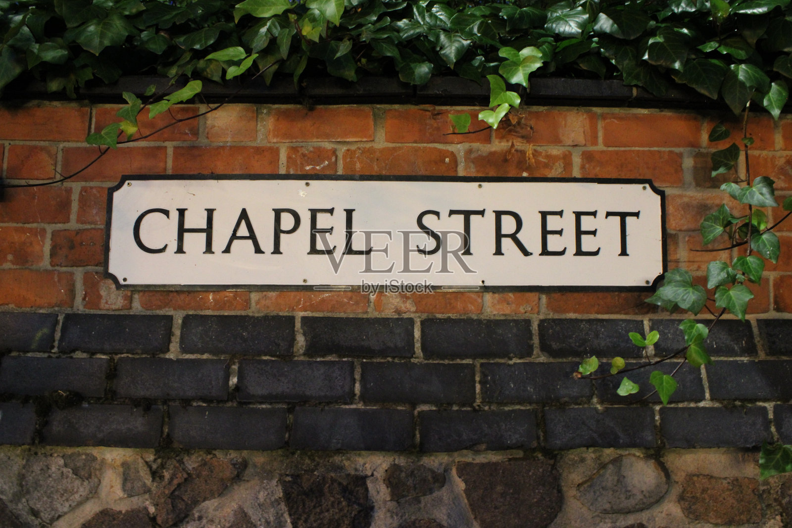 村街标志“教堂街”照片摄影图片