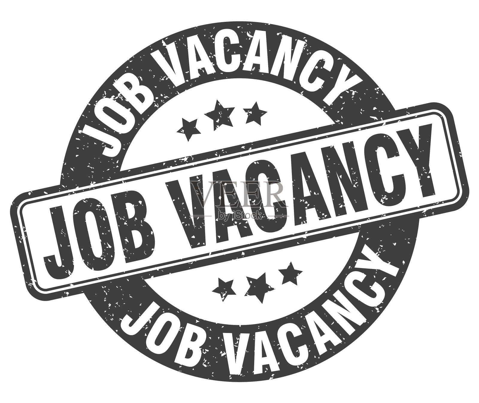 职位空缺邮票职位空缺标签圆形垃圾插画图片素材