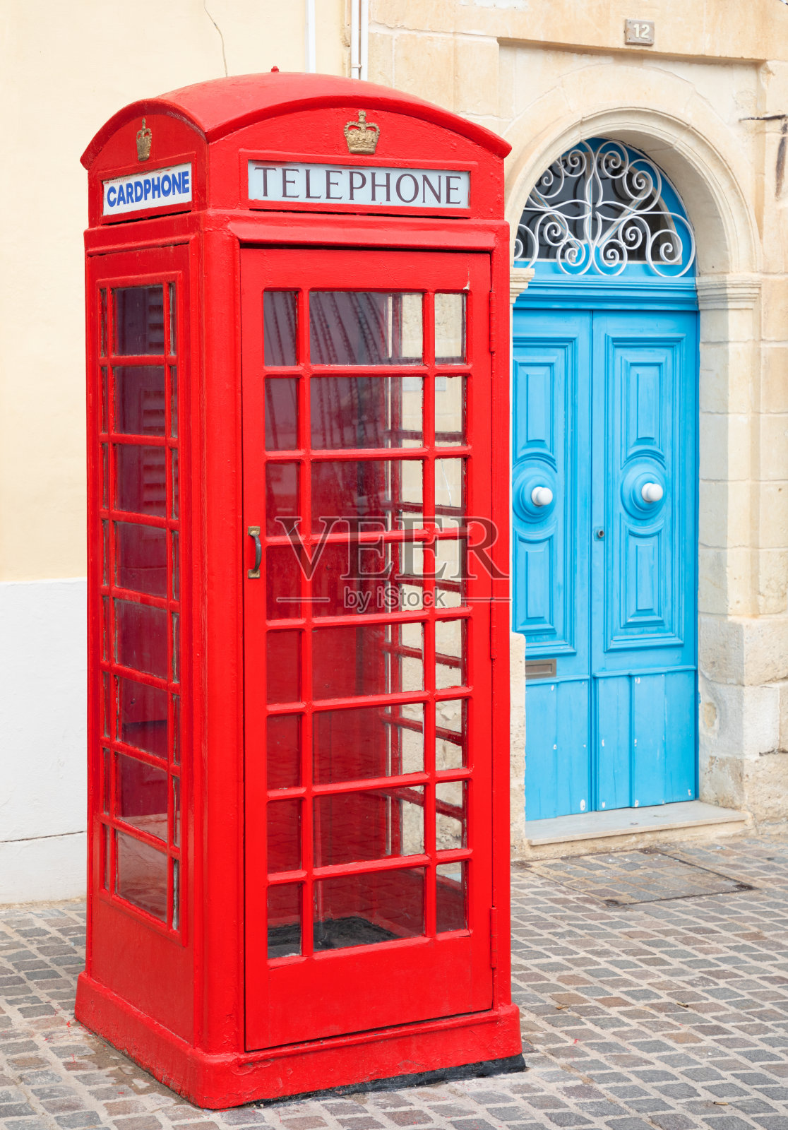 红色电话亭照片摄影图片