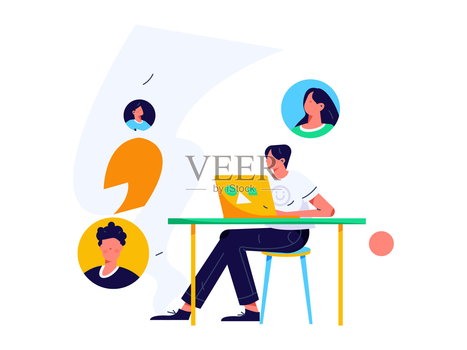 人员面试平面矢量概念操作手绘插图插画图片素材