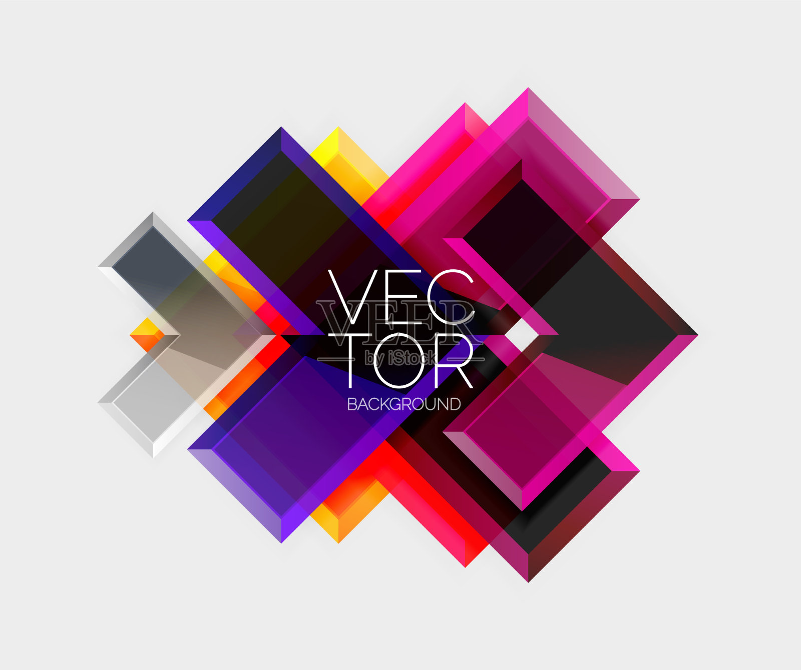 箭头正方形几何抽象背景插画图片素材