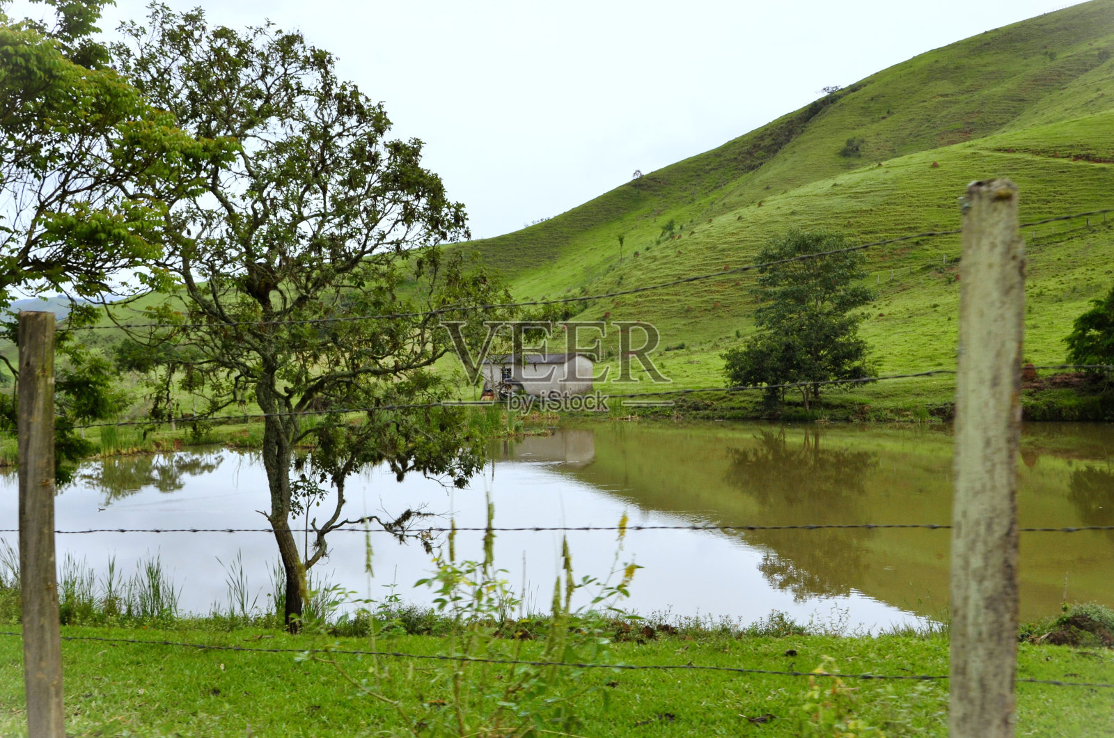 湖和青山的景色照片摄影图片