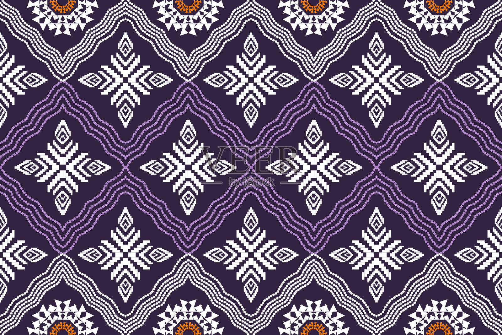 阿兹特克刺绣风格。插画图片素材