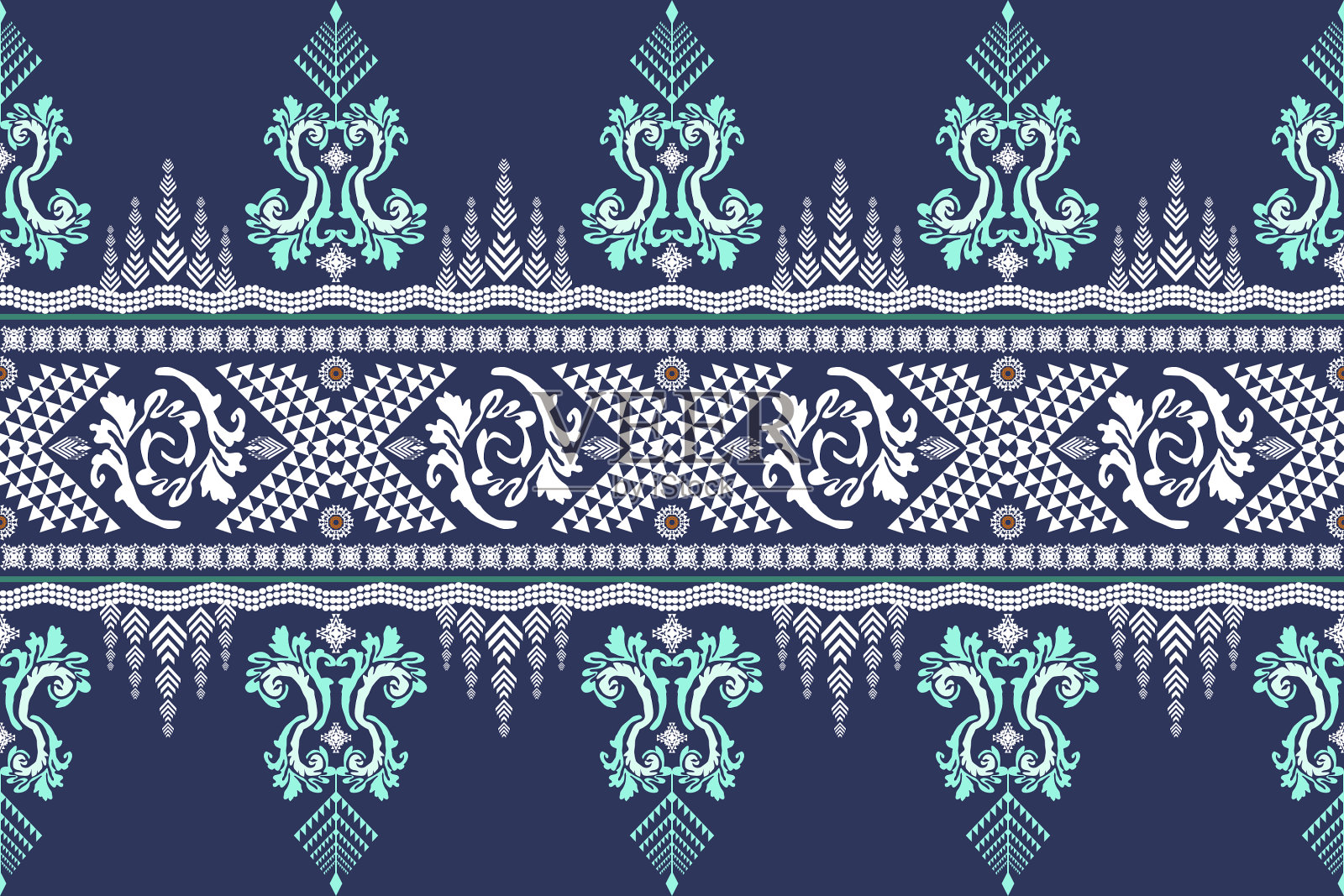 阿兹特克刺绣风格。插画图片素材