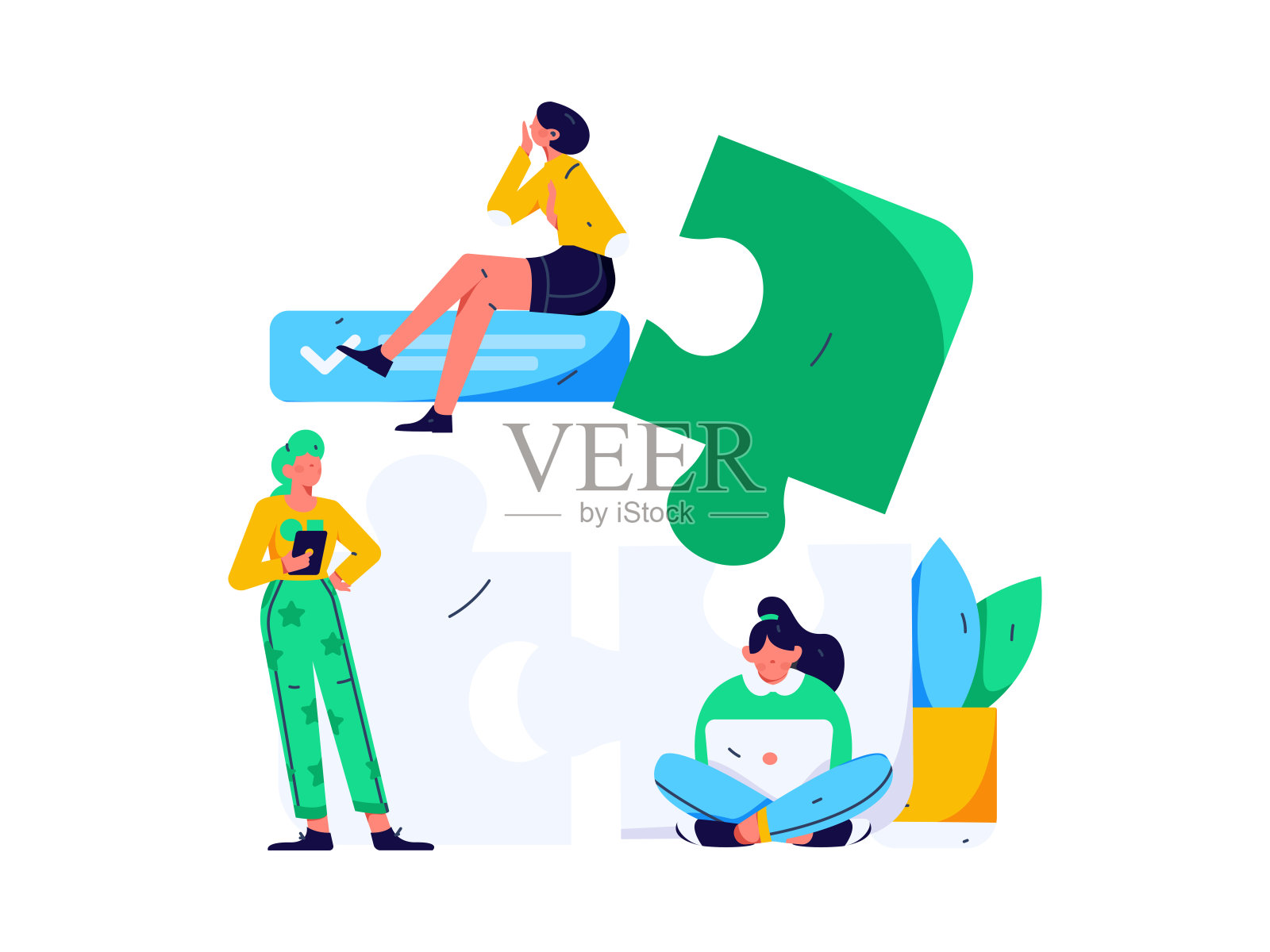 营销策划企业人物平面矢量概念操作手绘插图插画图片素材