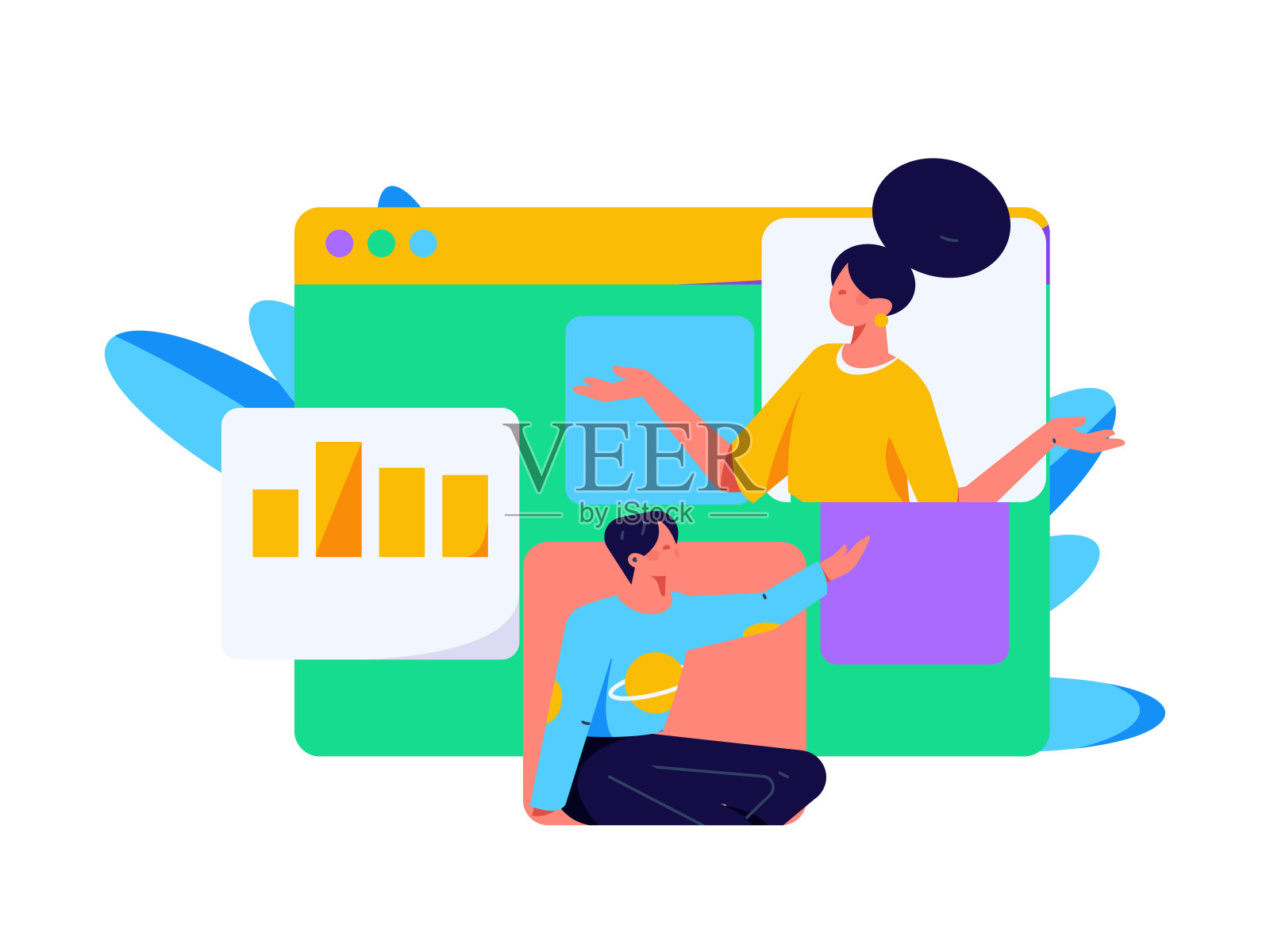 营销策划企业人物平面矢量概念操作手绘插图插画图片素材