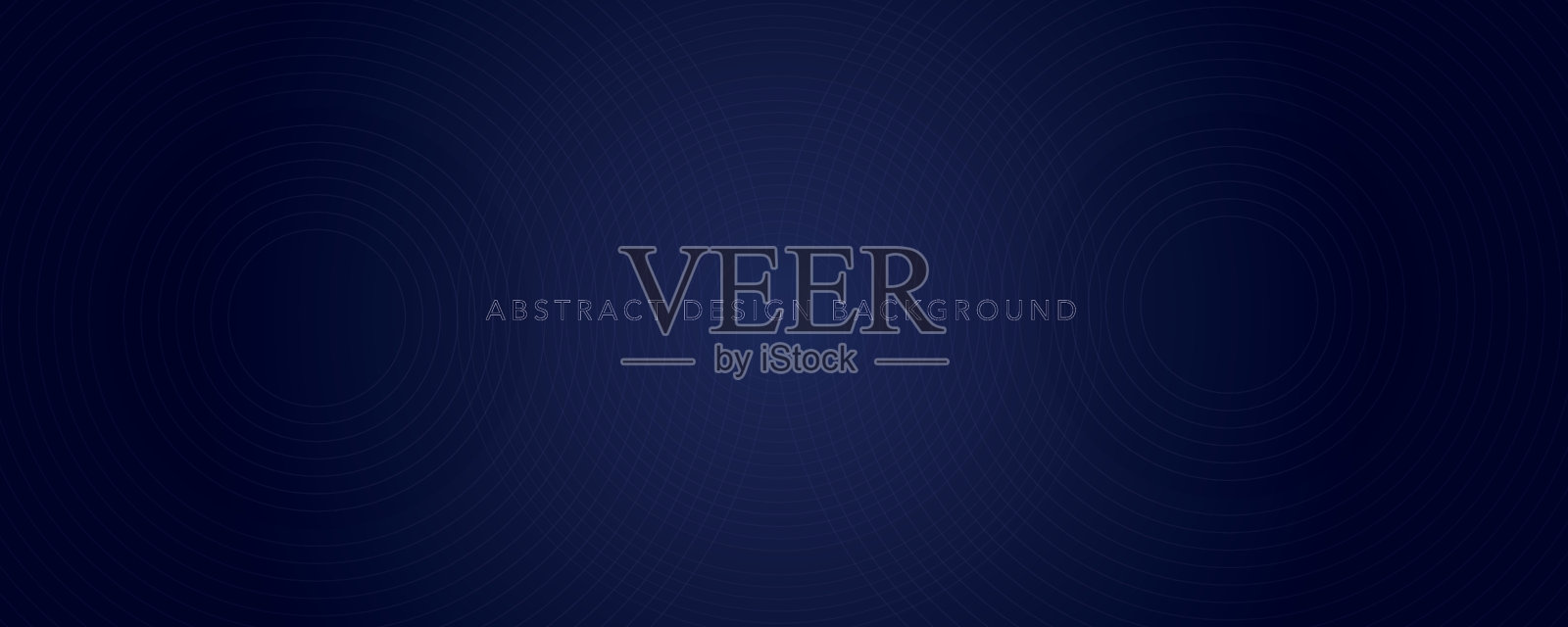 深蓝色背景上的抽象发光圆形线条几何条纹线条艺术设计插画图片素材