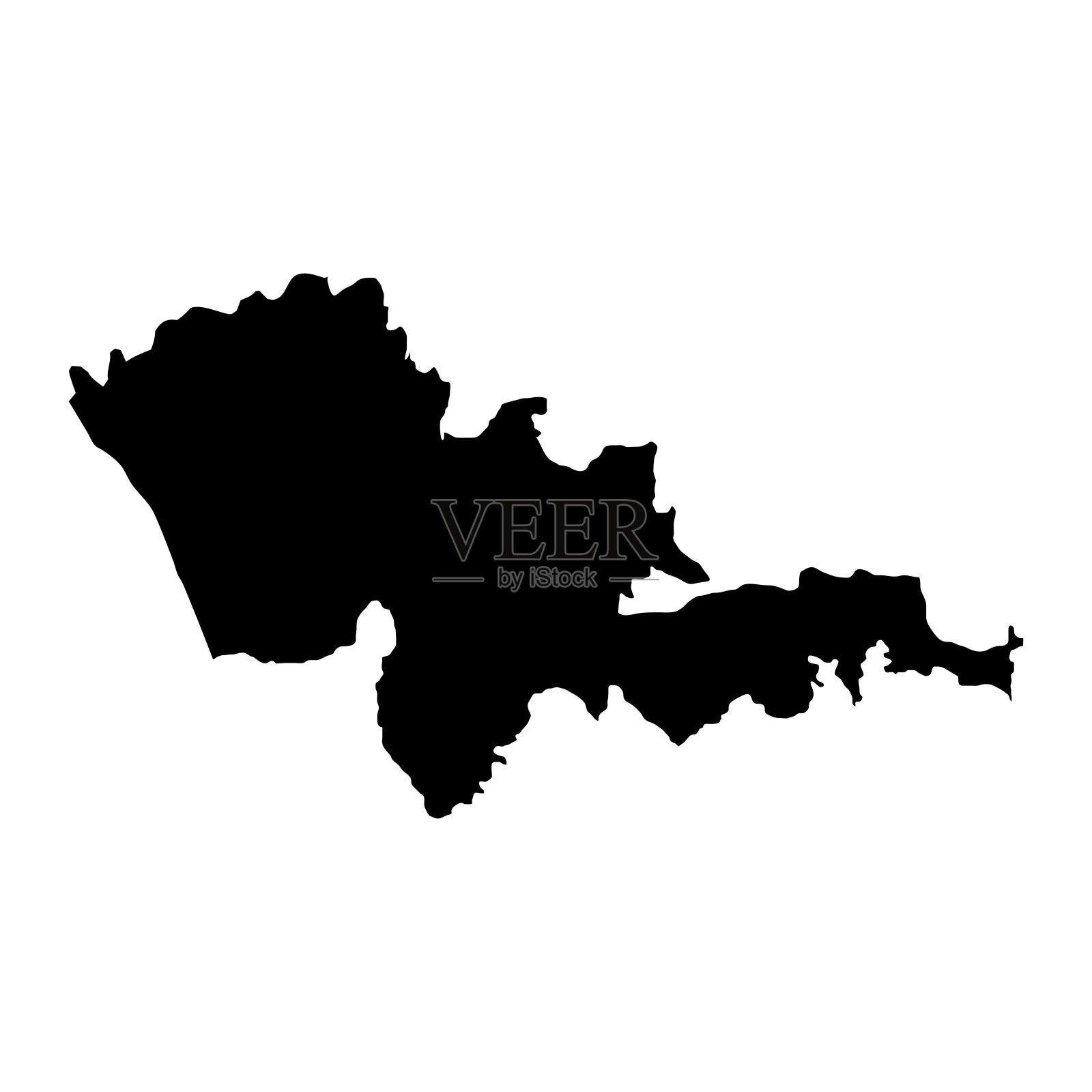 马菲腾区图，莱索托行政区划。矢量插图。插画图片素材