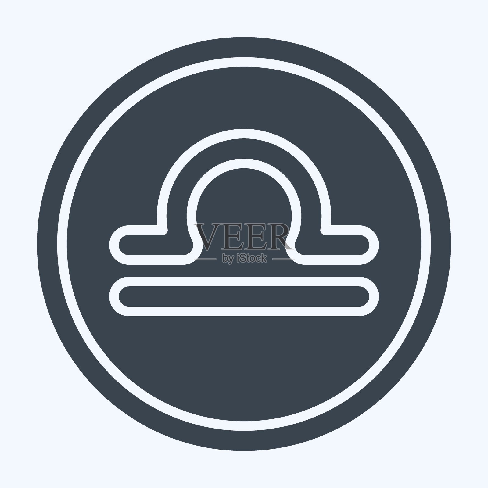 图标天秤座。与占星术符号有关。字形风格。简单的设计可编辑。简单的说明插画图片素材