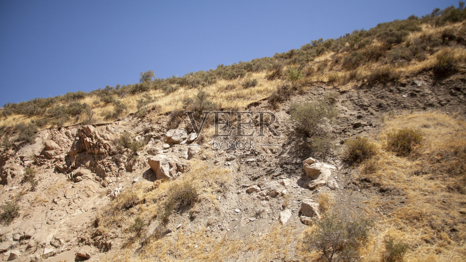 乌兹别克斯坦干燥的山顶景色照片摄影图片