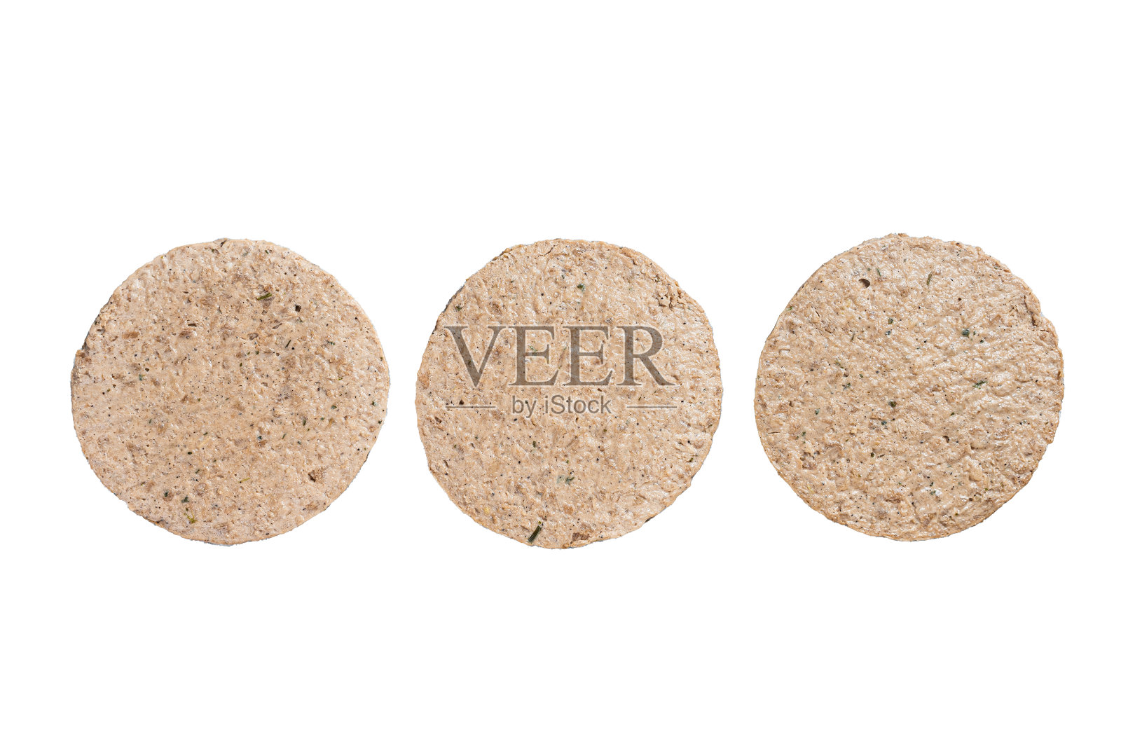 生肉无植物汉堡肉饼，素食肉排。孤立在白色背景上。照片摄影图片