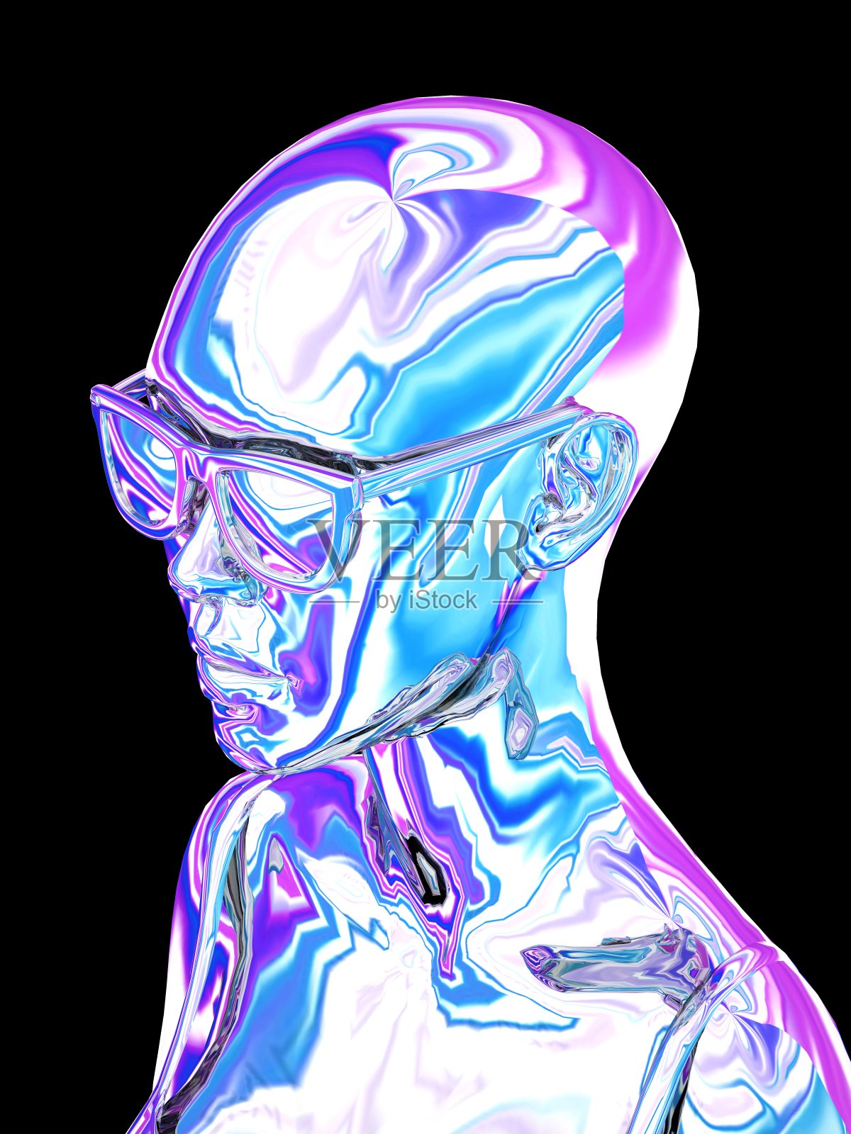 三维建模和渲染激光酸式设计元素。照片摄影图片