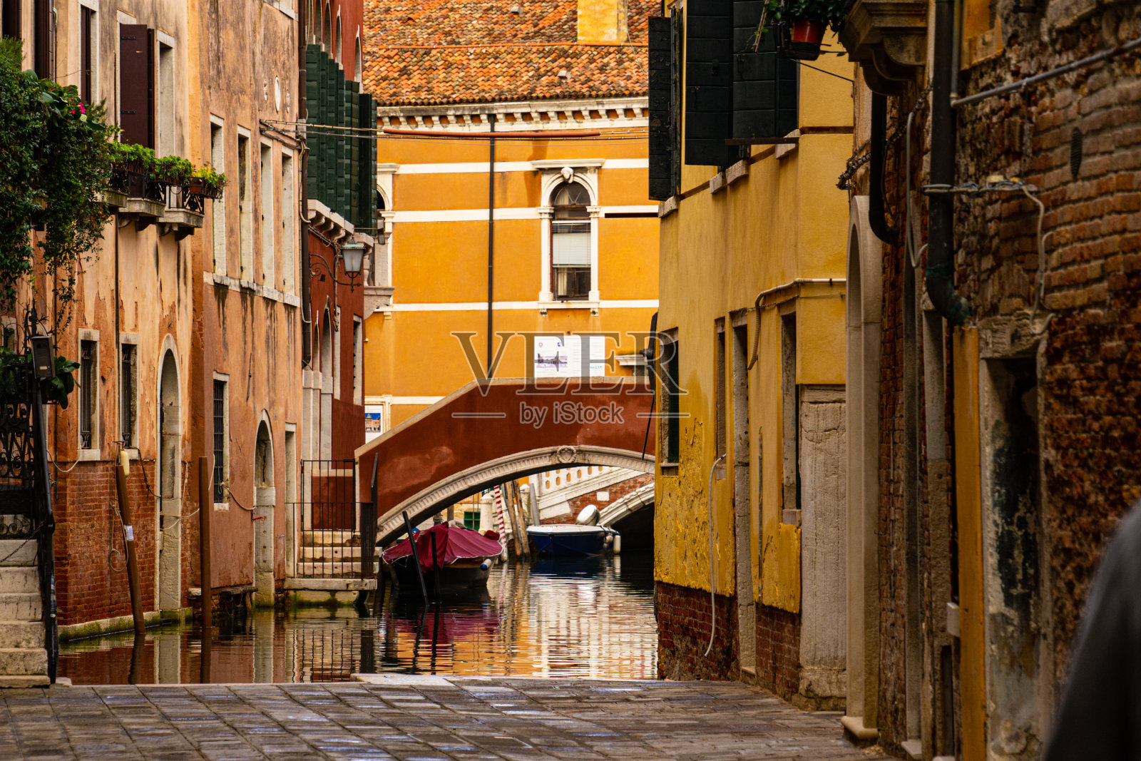意大利威尼斯的街景照片摄影图片