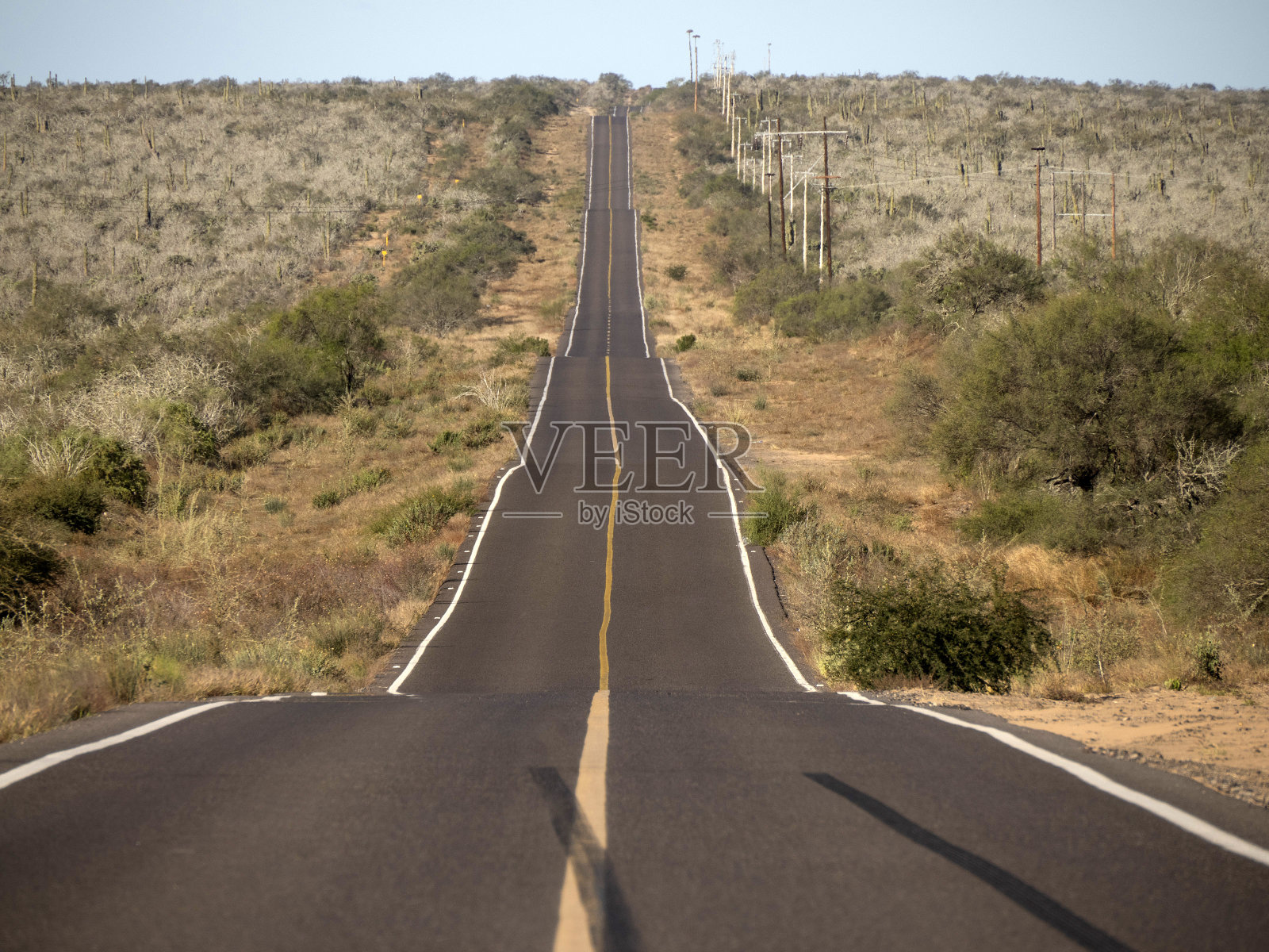 下加利福尼亚州沿着无尽的道路照片摄影图片