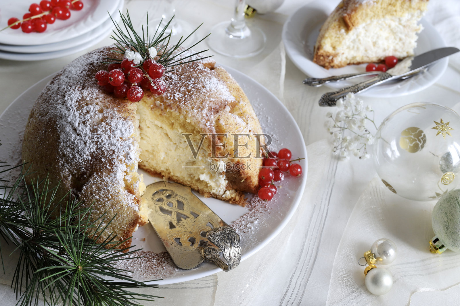 意大利圣诞甜点。照片摄影图片