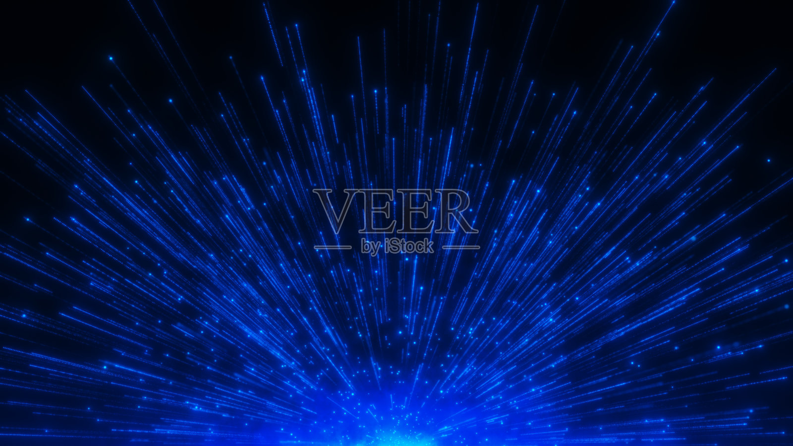 抽象背景蓝色闪闪发光的粒子照片摄影图片