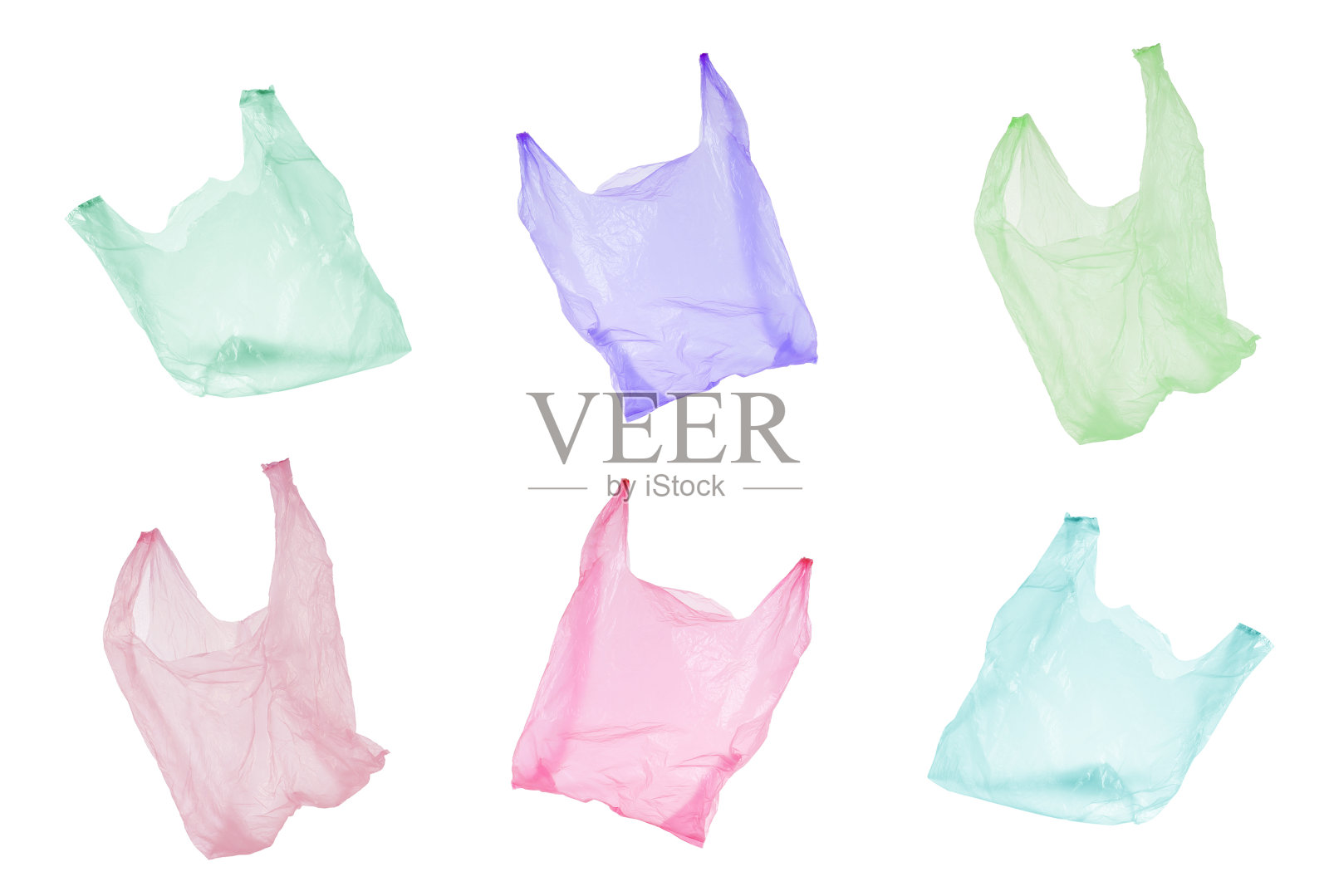 白底空塑料袋，收集照片摄影图片