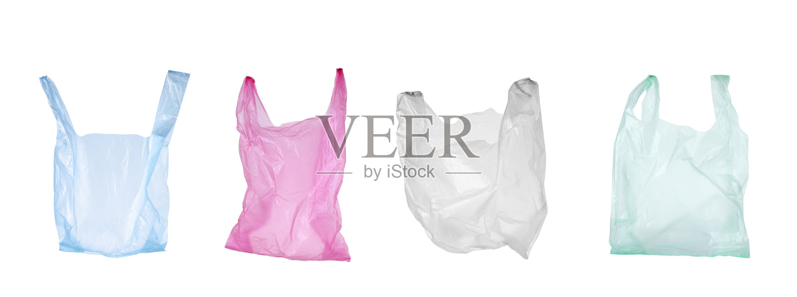 白底空塑料袋，收集照片摄影图片