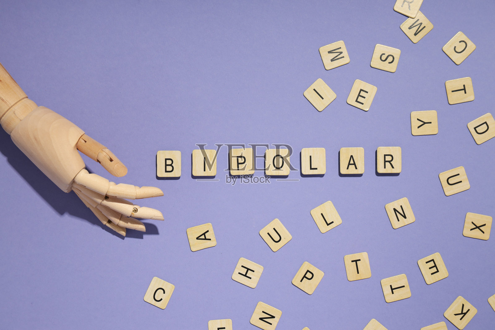 精神障碍概念-双相情感障碍的构成照片摄影图片