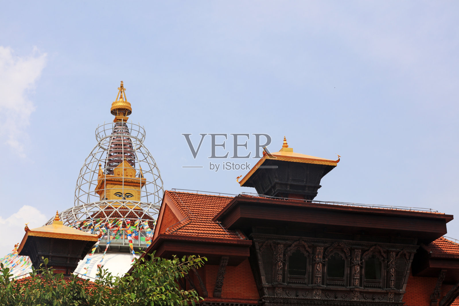 海南省三亚市某宗教文化旅游区的宗教建筑景观照片摄影图片