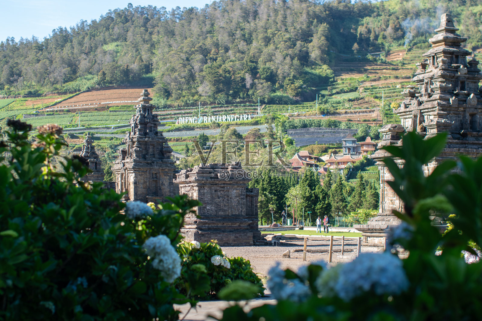 印尼中爪哇岛迪昂高原的阿尔诸那寺群照片摄影图片