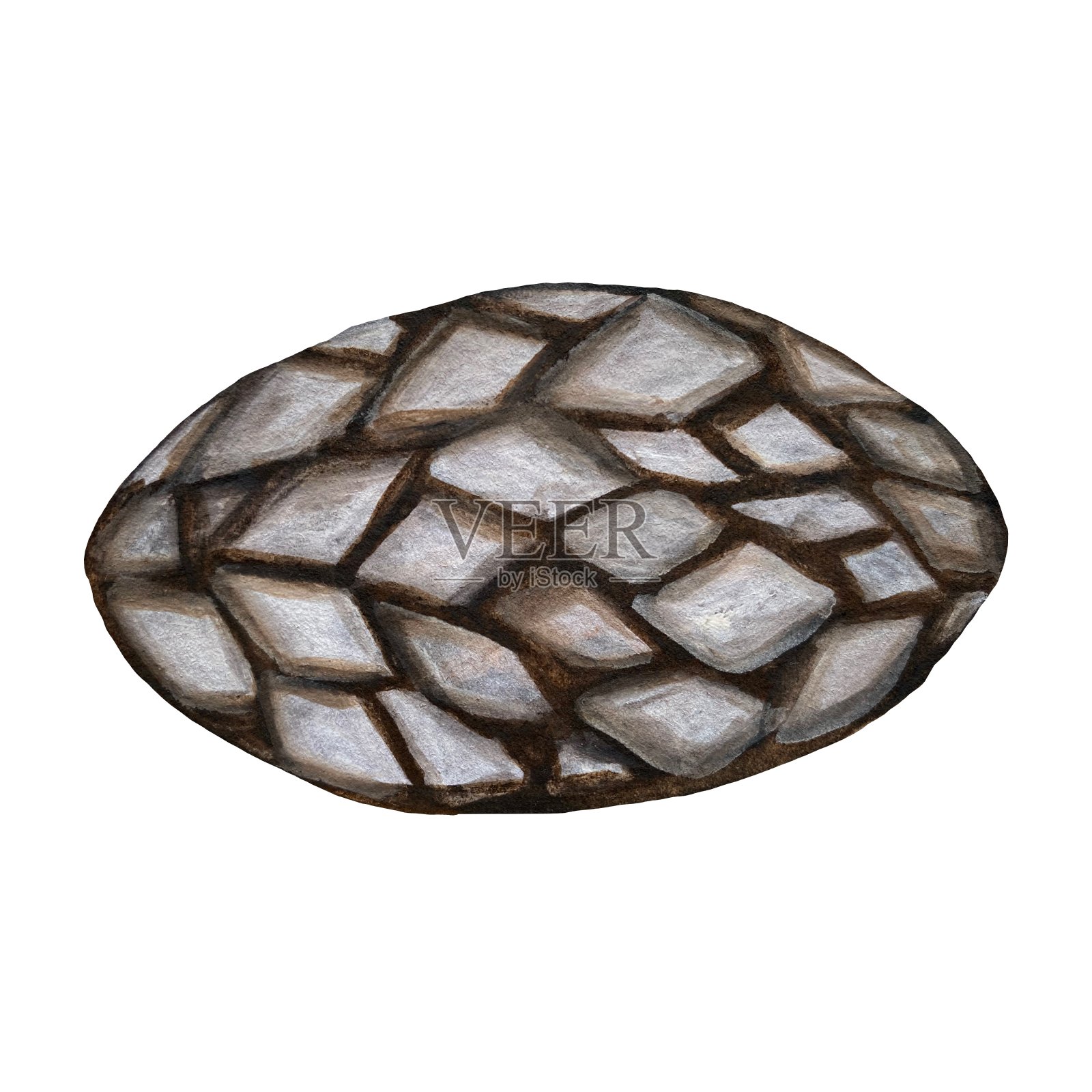 面包黑面包房手绘水彩素描插画图片素材