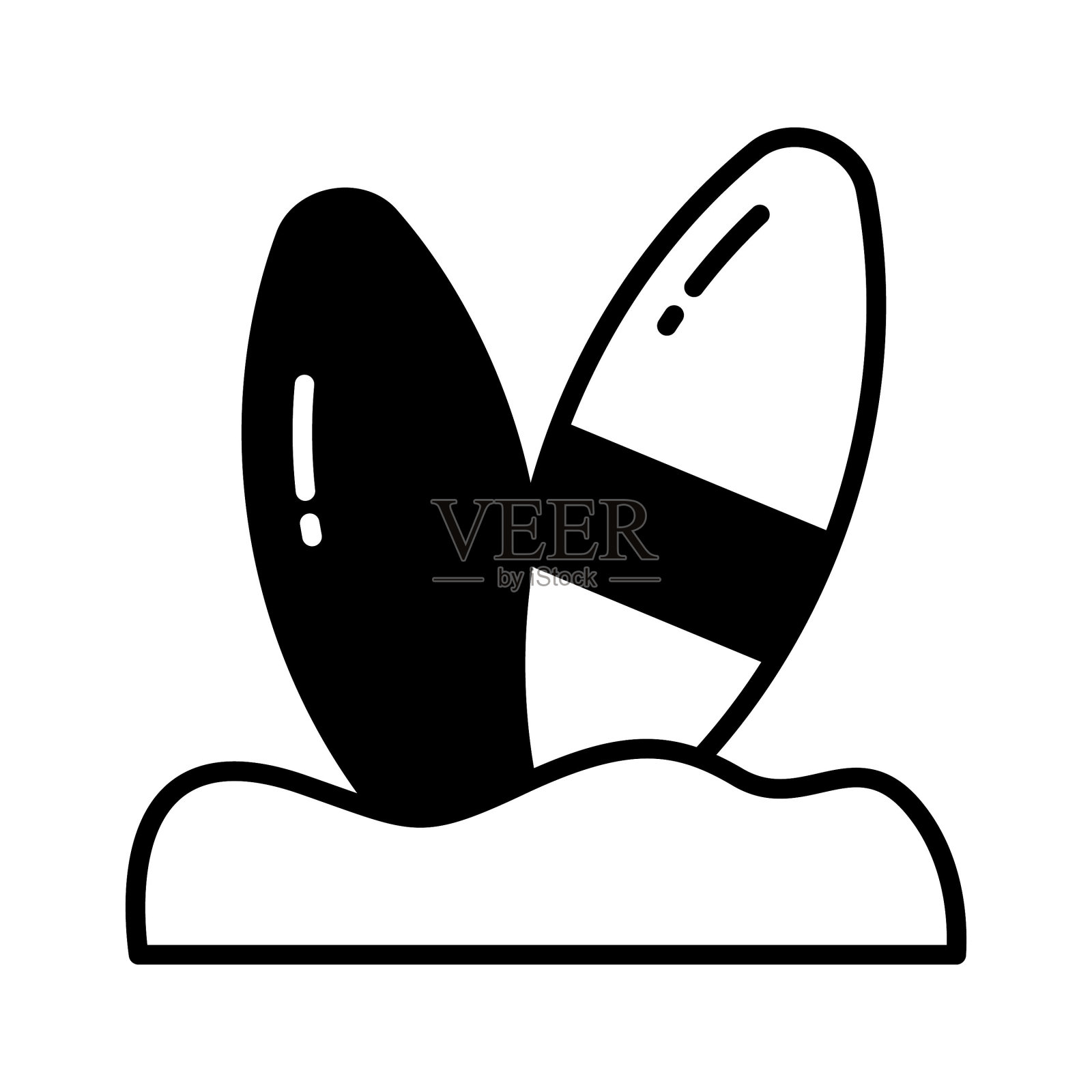 现代风格的冲浪板的一个惊人的标志，海滩冒险。插画图片素材