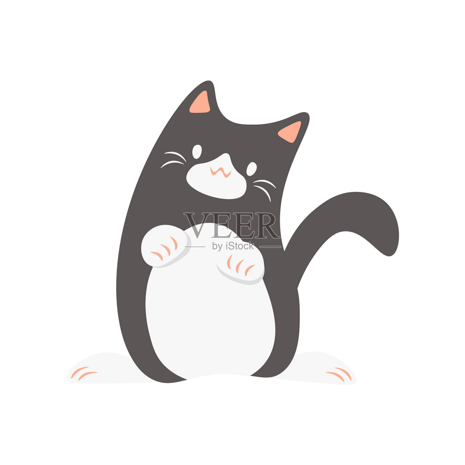 可爱的猫。插画图片素材