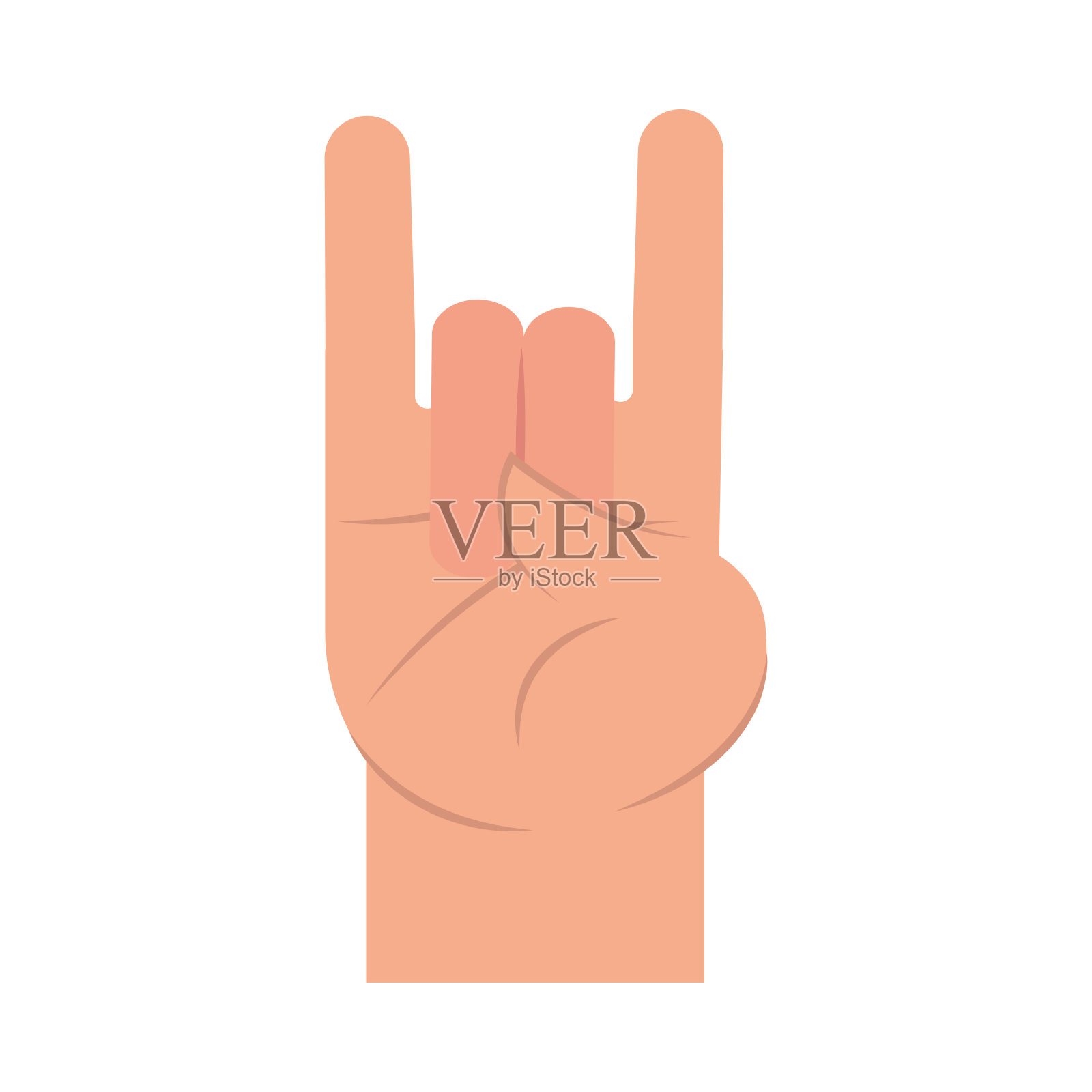 手摇的手势插画图片素材