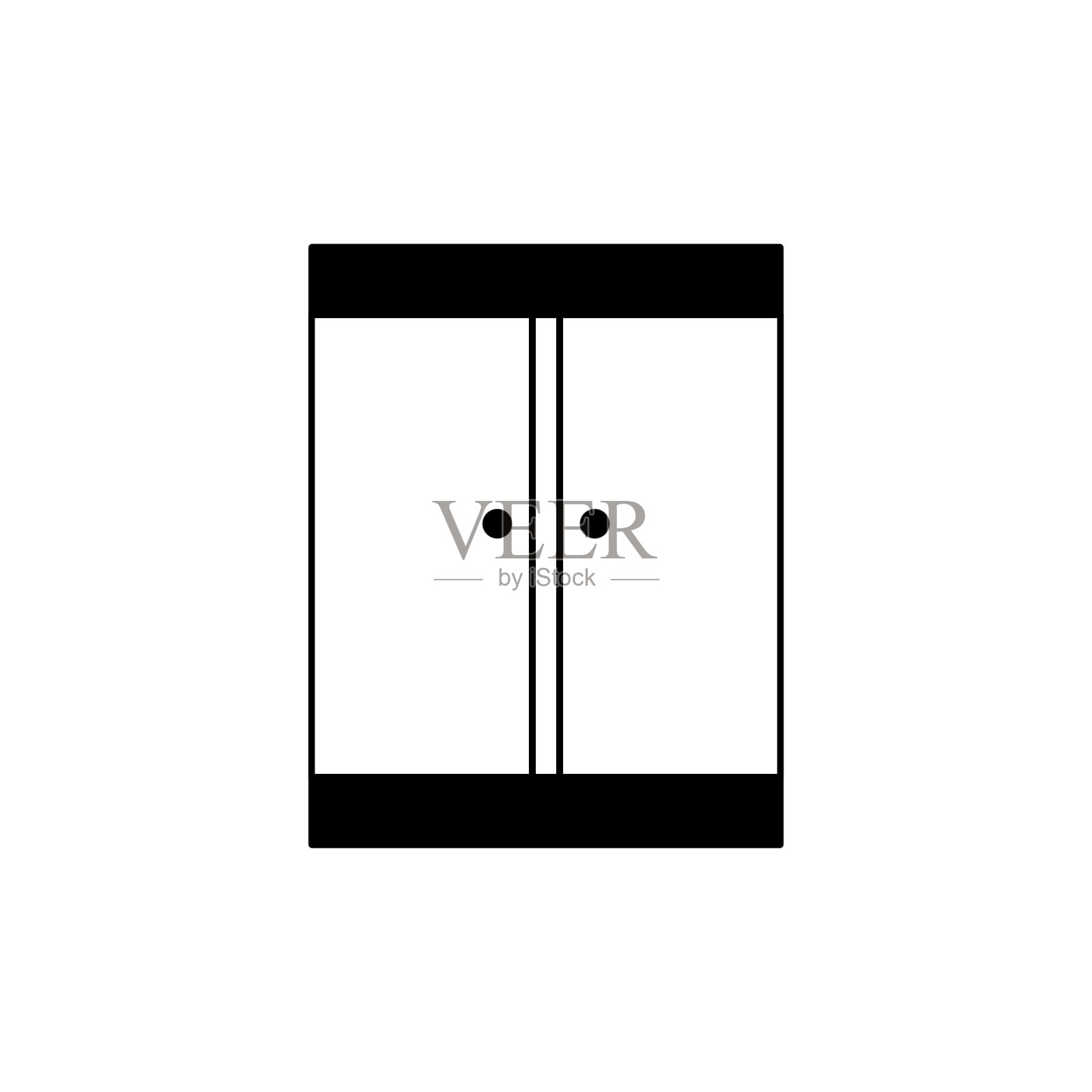 黑白门插画图片素材