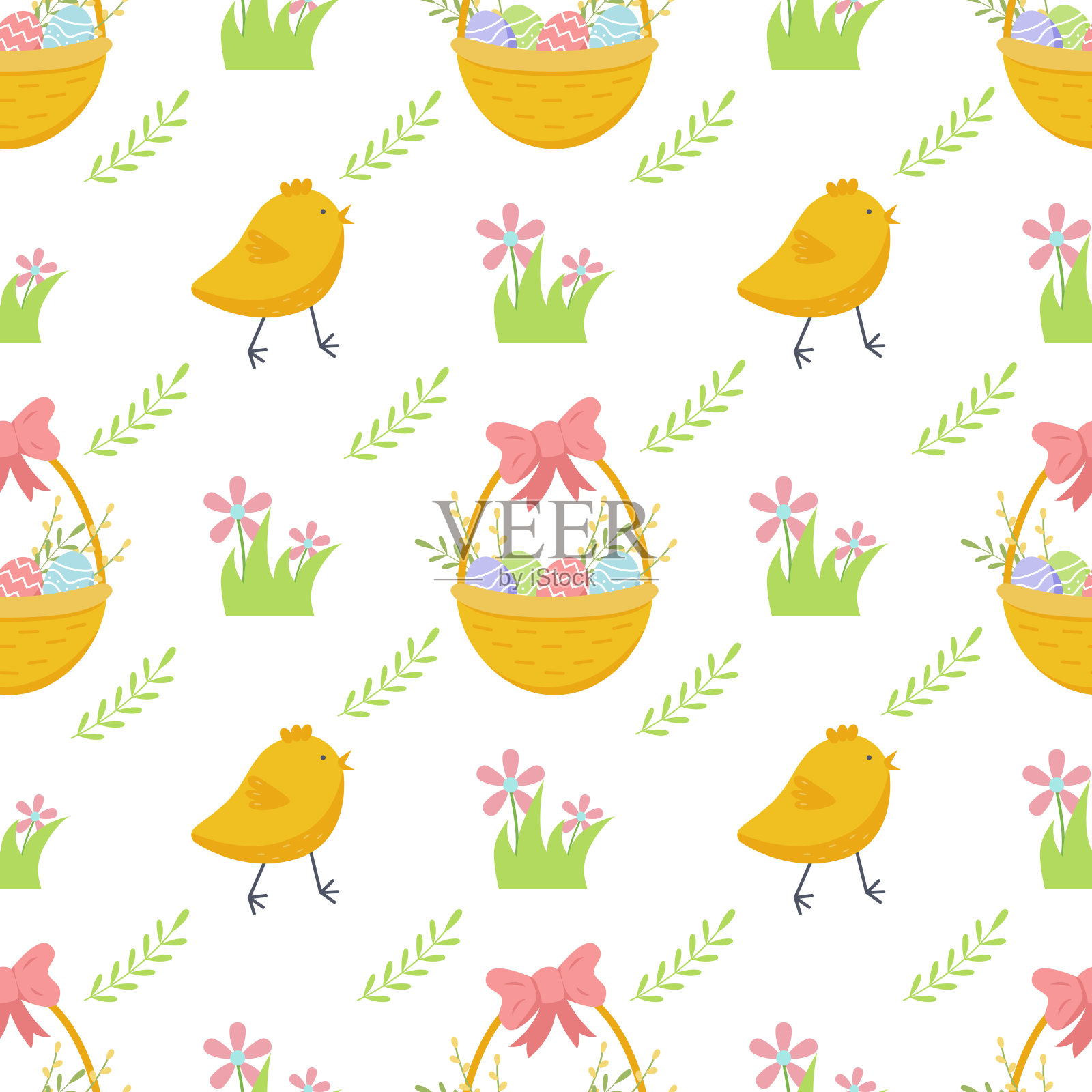 复活节简单图案23插画图片素材